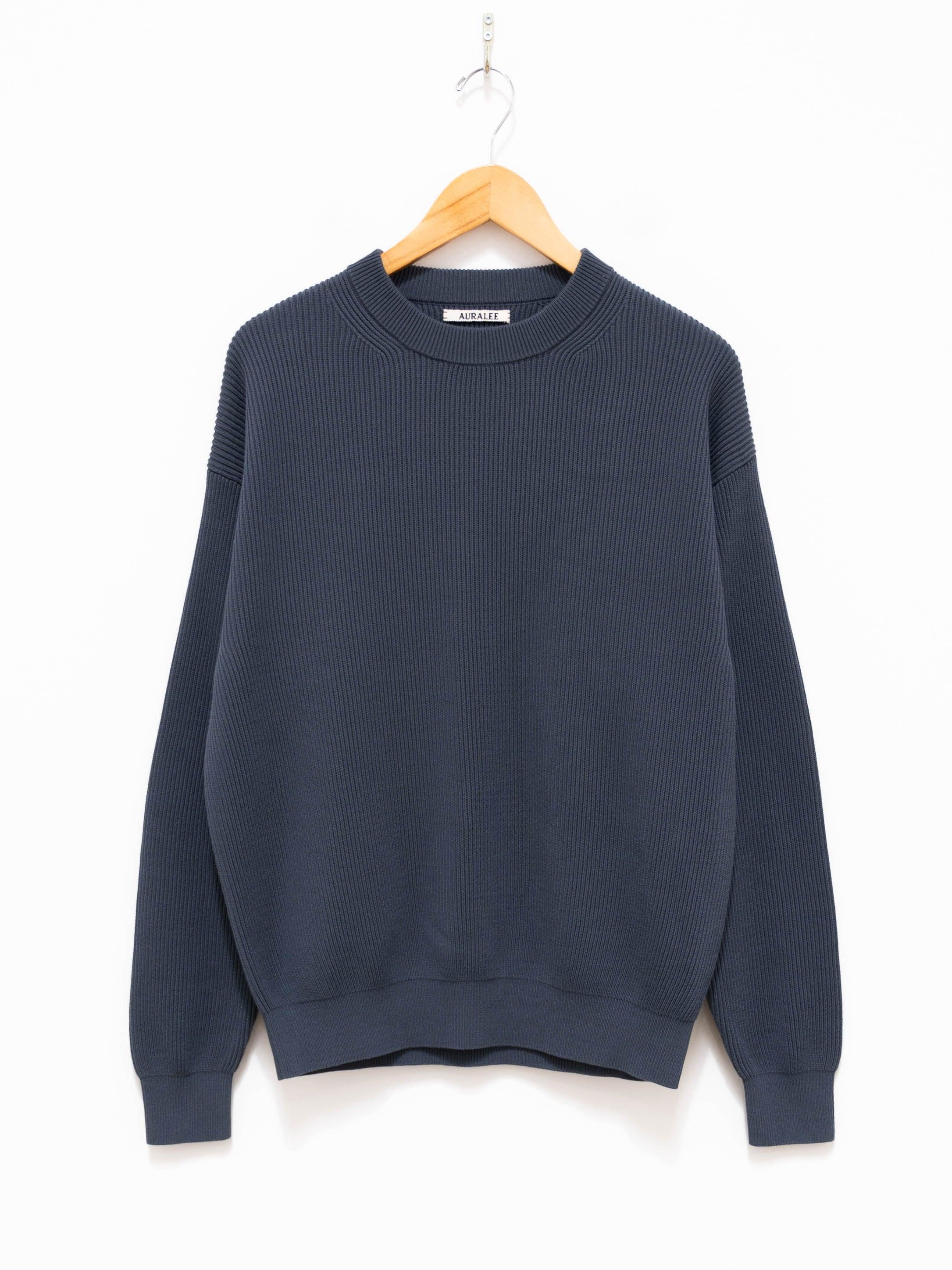 Namu Shop - Auralee Super Hard Twist Rib Knit (Women's) - Blue Gray