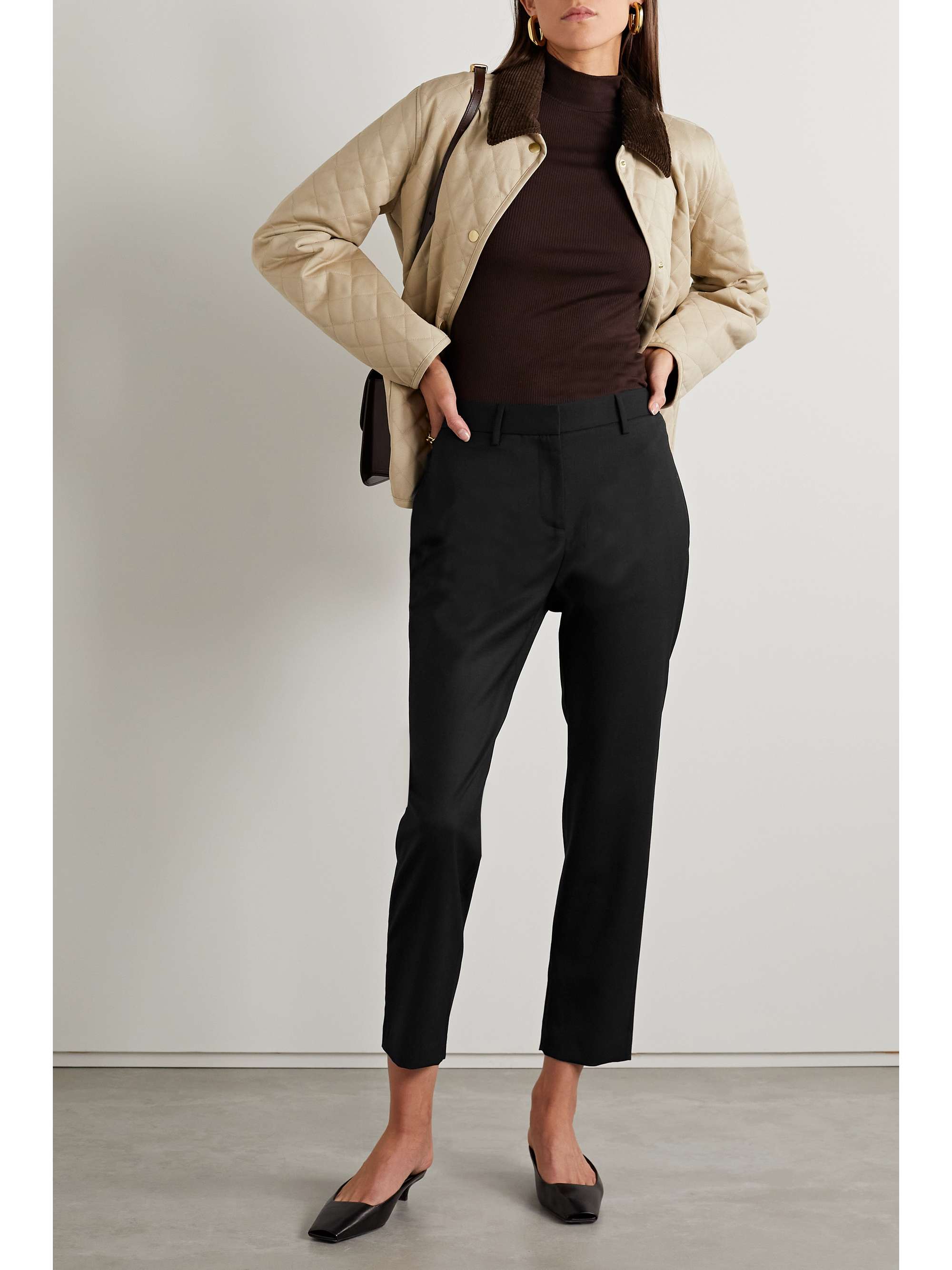 NILI LOTAN Tel Aviv wool-blend twill straight-leg pants | NET-A-PORTER