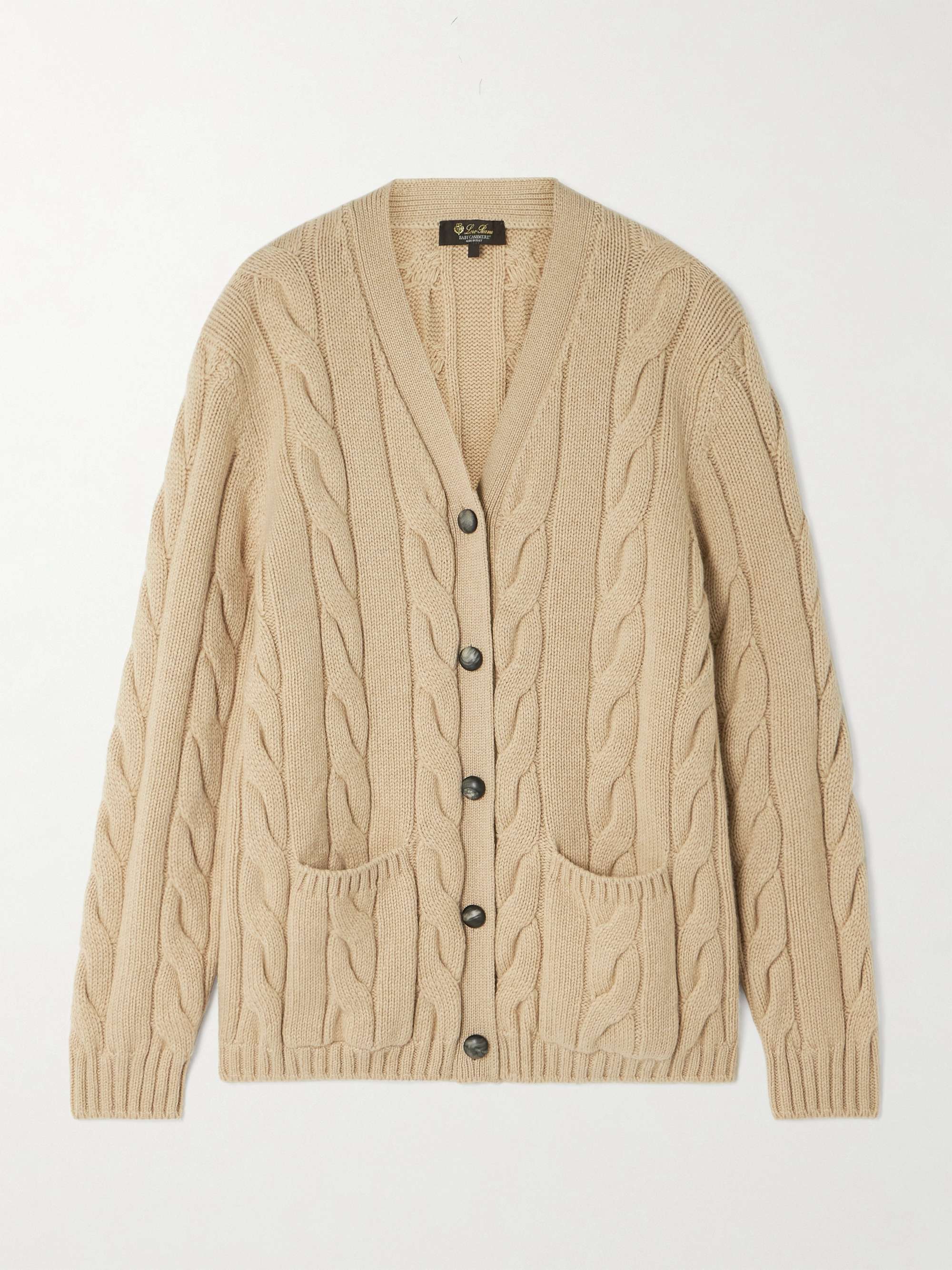 LORO PIANA Napier cable-knit cashmere cardigan | NET-A-PORTER