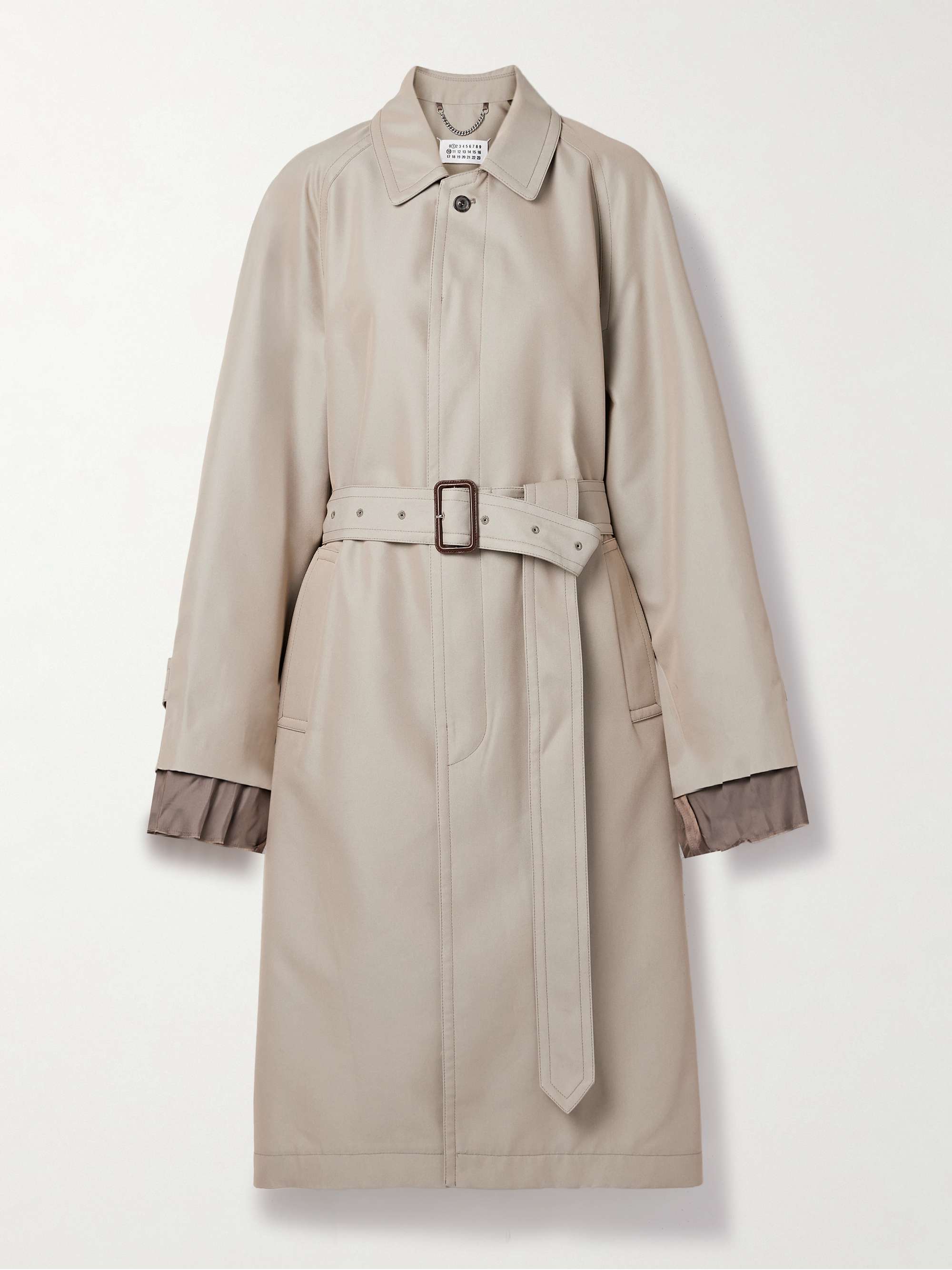 MAISON MARGIELA Belted cotton-blend gabardine trench coat | NET-A