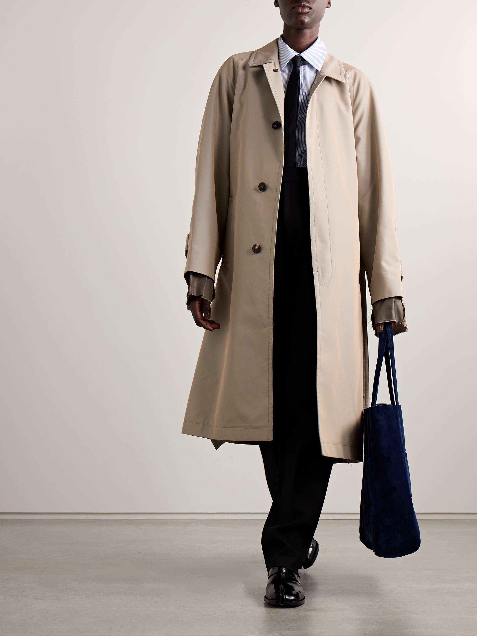 MAISON MARGIELA Belted cotton-blend gabardine trench coat | NET-A