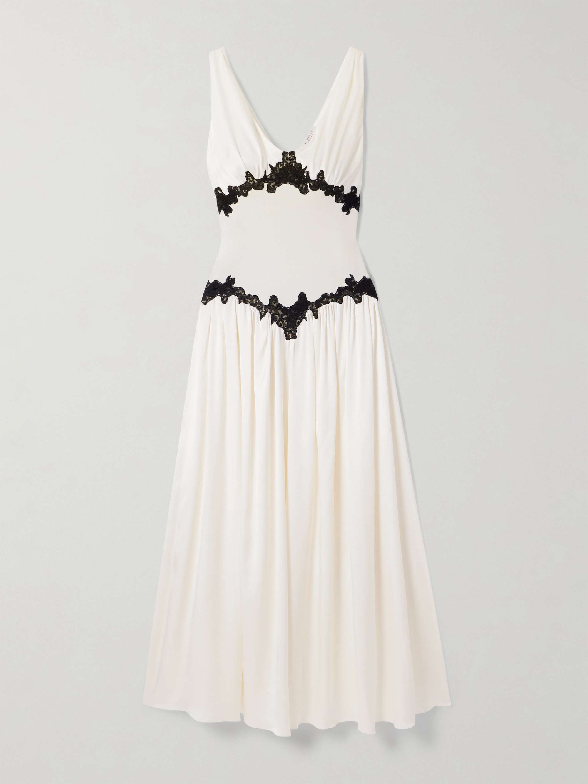 GABRIELA HEARST Highland lace-trimmed silk maxi dress | NET-A-PORTER