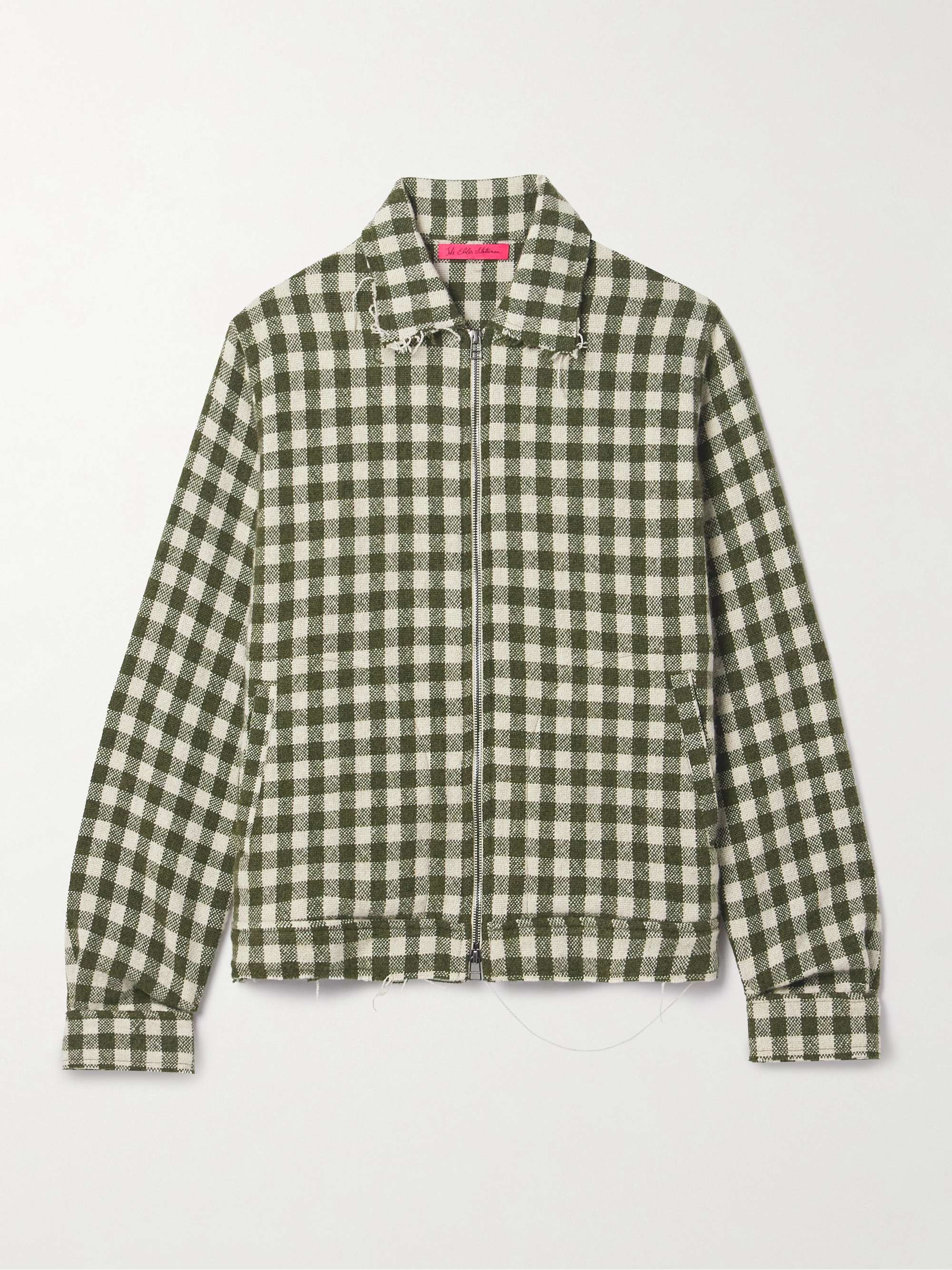 THE ELDER STATESMAN Decon gingham cashmere jacket | NET-A-PORTER