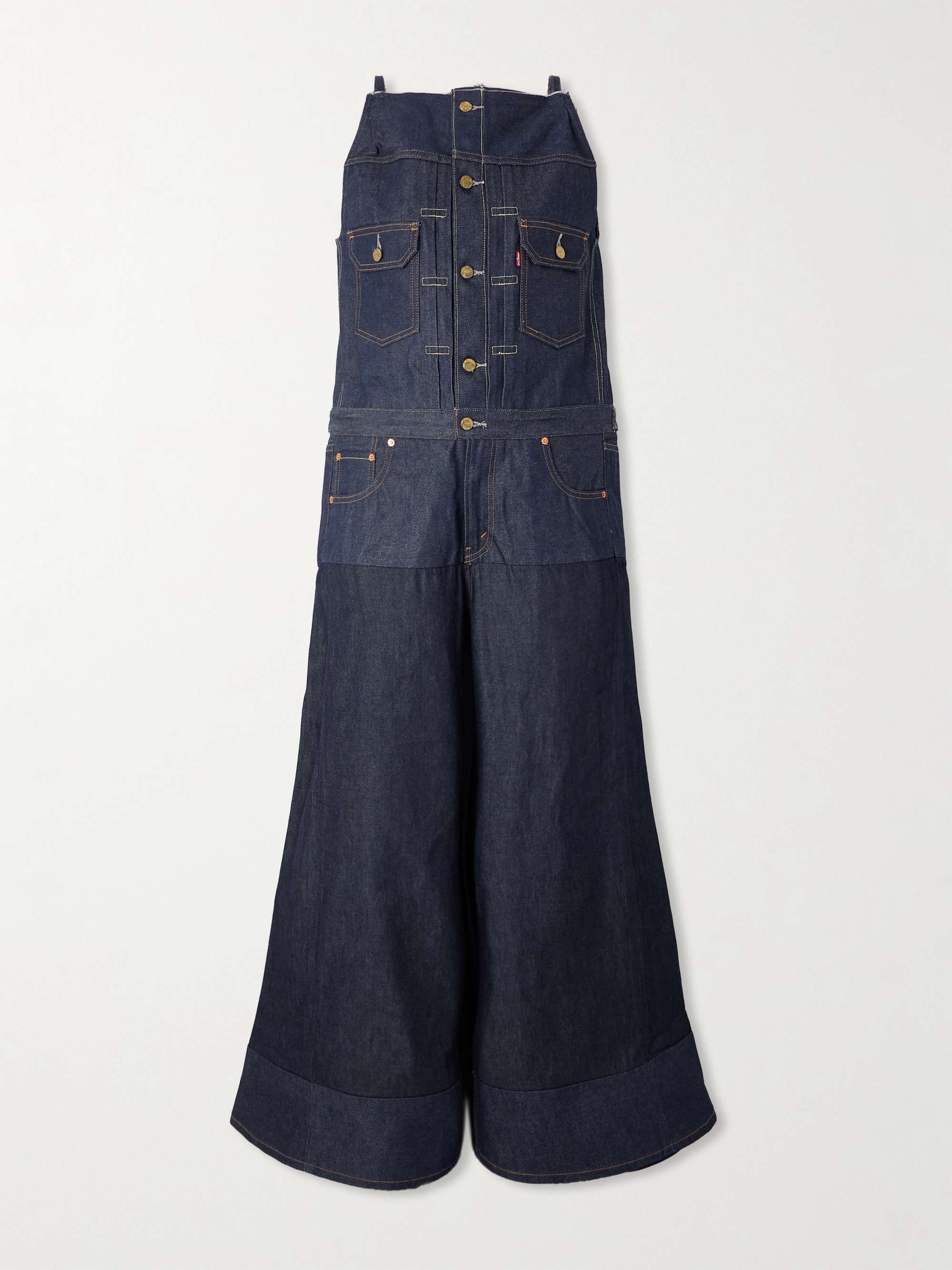SACAI + Levi's paneled denim jumpsuit | NET-A-PORTER