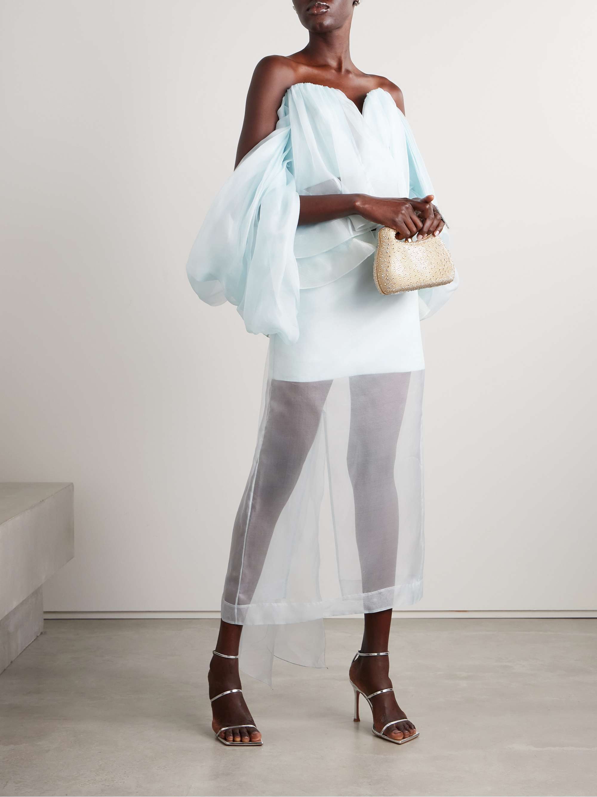 ZIMMERMANN Crush strapless ruffled silk-organza top | NET-A-PORTER