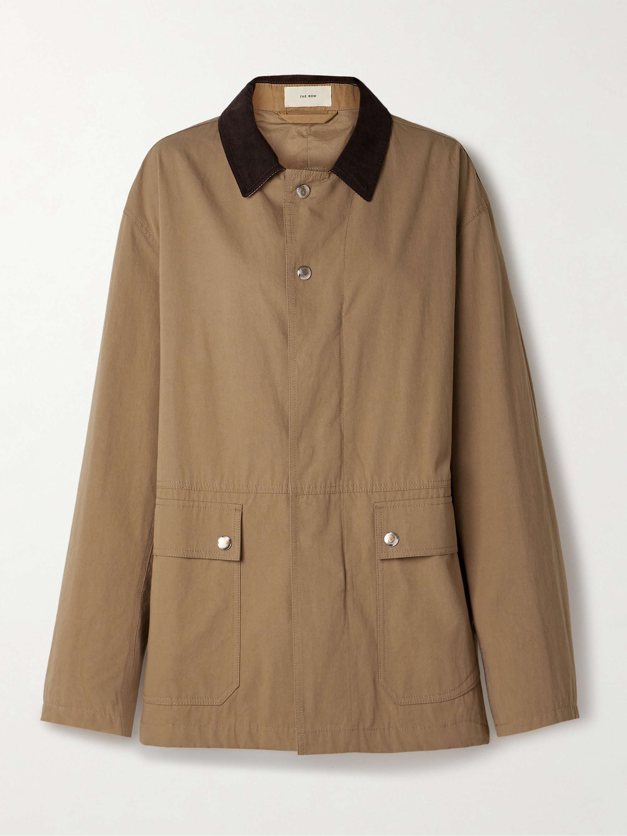 THE ROW Frank corduroy-trimmed cotton-canvas jacket | NET-A-PORTER