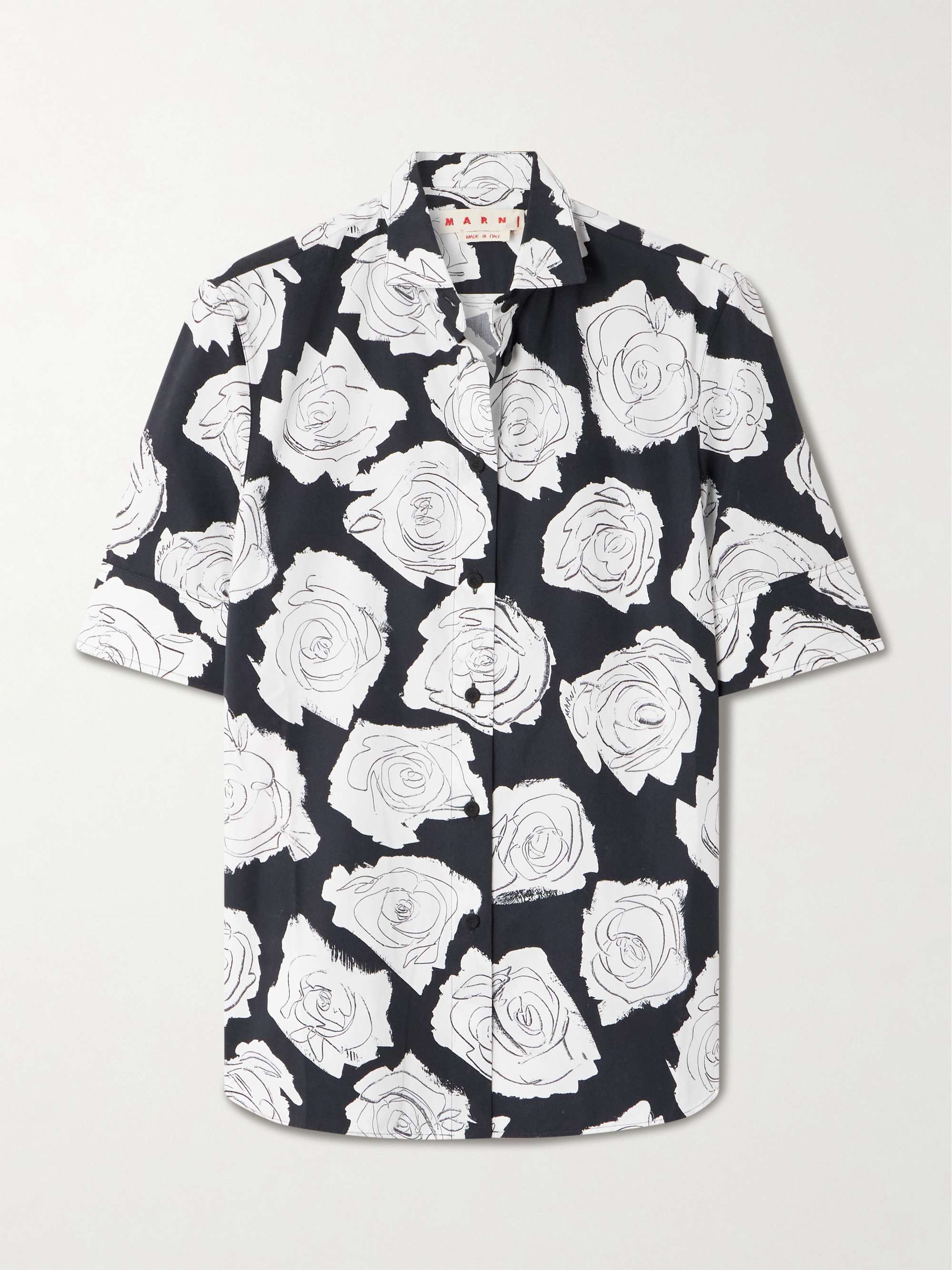 MARNI Floral-print cotton shirt | NET-A-PORTER