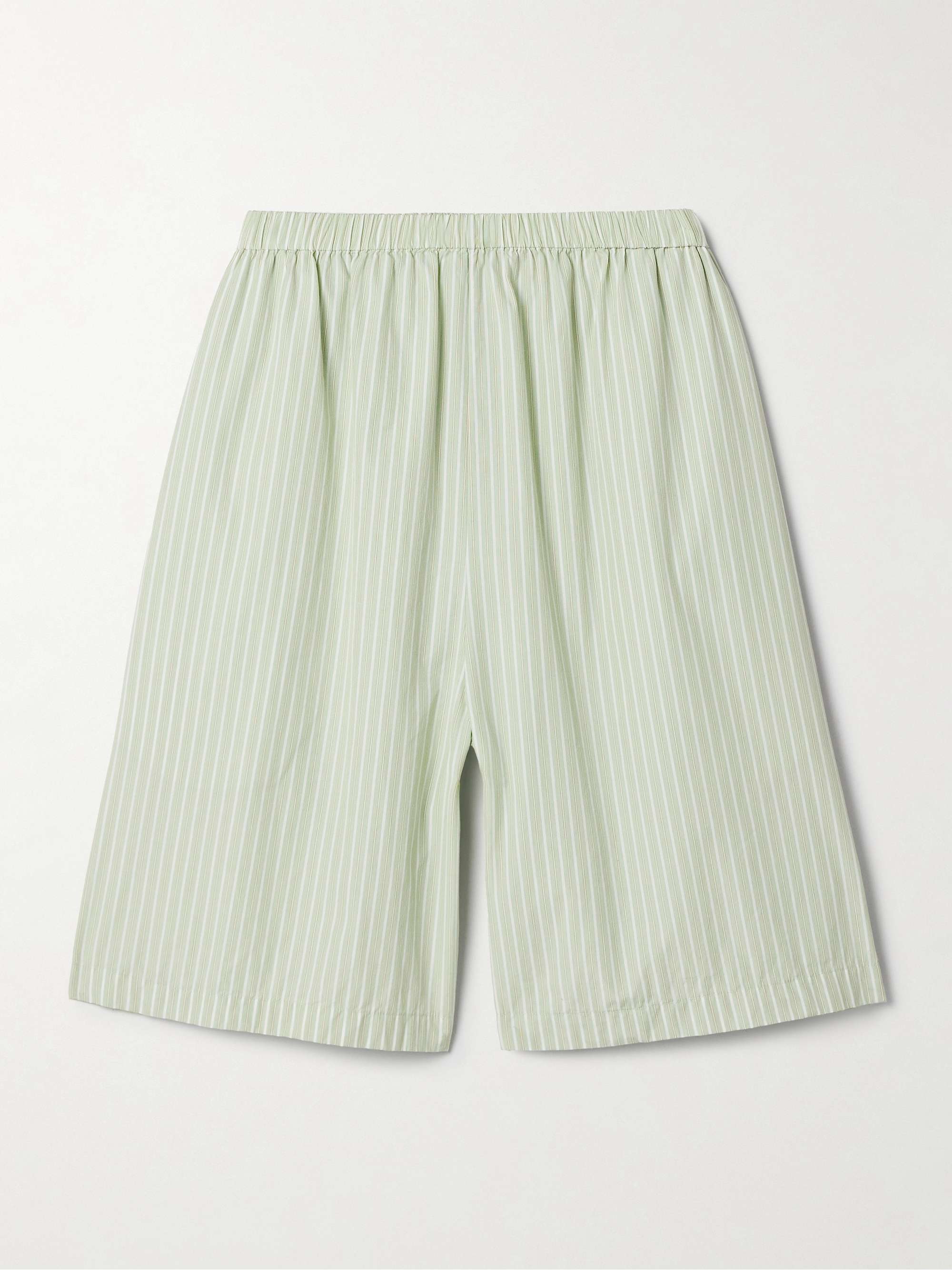 THE ROW Zinnia striped cotton-poplin shorts | NET-A-PORTER