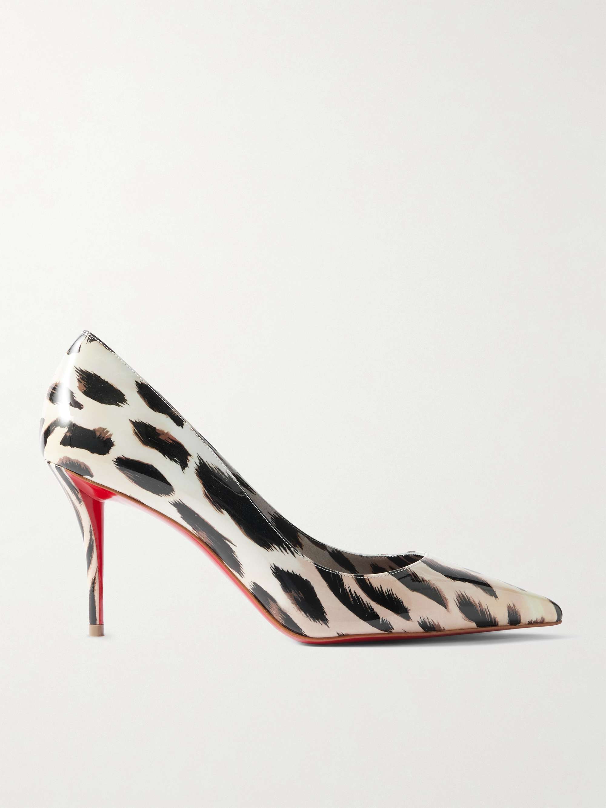 CHRISTIAN LOUBOUTIN Miss Z Gigi 80 leopard-print patent-leather