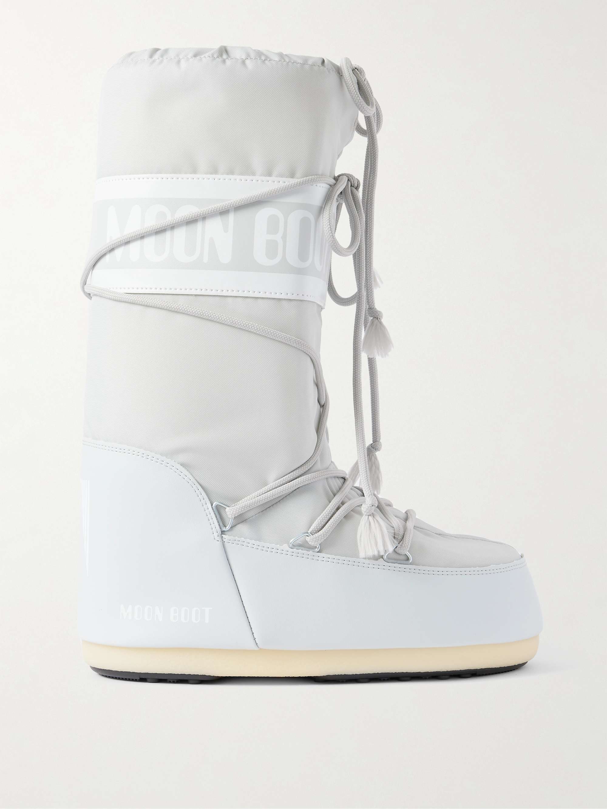 MOON BOOT Icon shell and faux leather snow boots | NET-A-PORTER