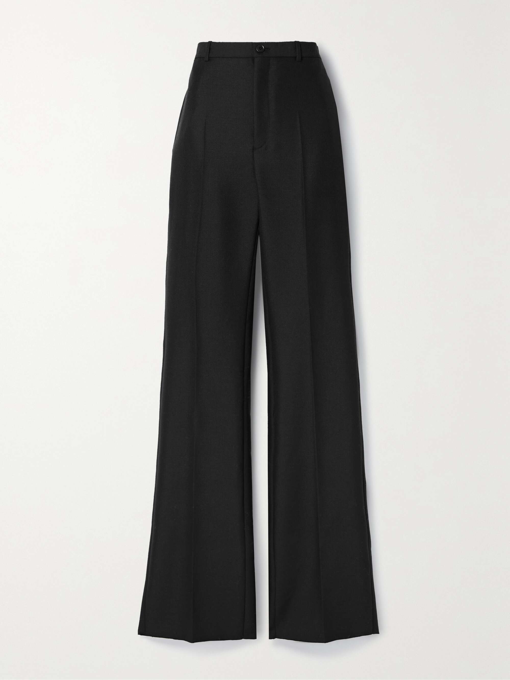 BALENCIAGA Wool and mohair-blend wide-leg pants | NET-A-PORTER
