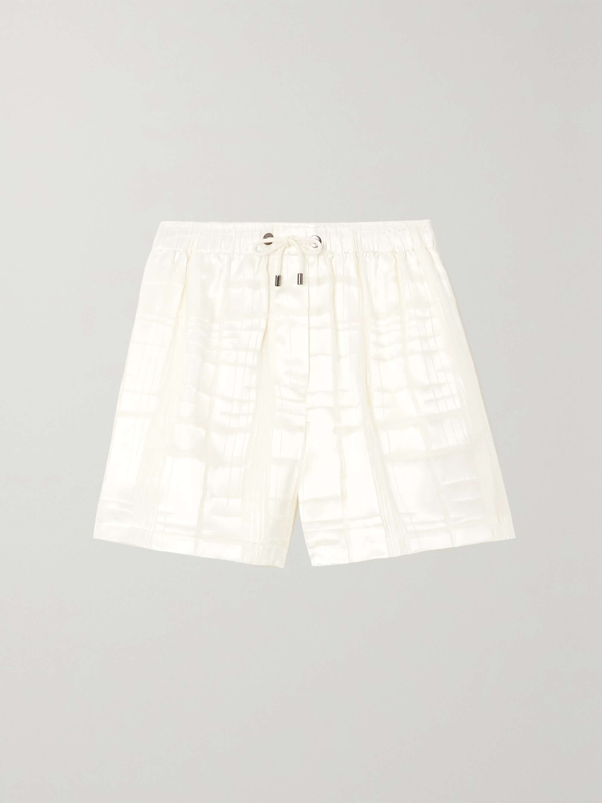 BRUNELLO CUCINELLI Satin-jacquard shorts | NET-A-PORTER