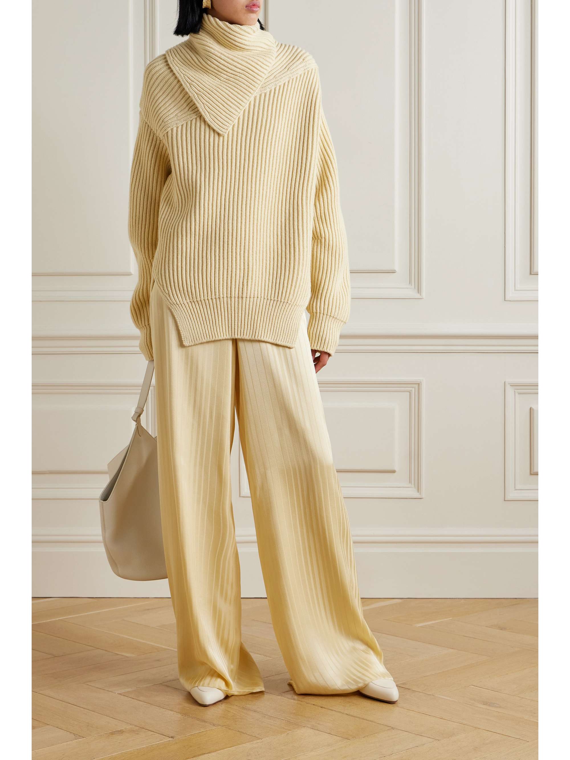 LORO PIANA Dresden silk-satin jacquard wide-leg pants | NET-A-PORTER