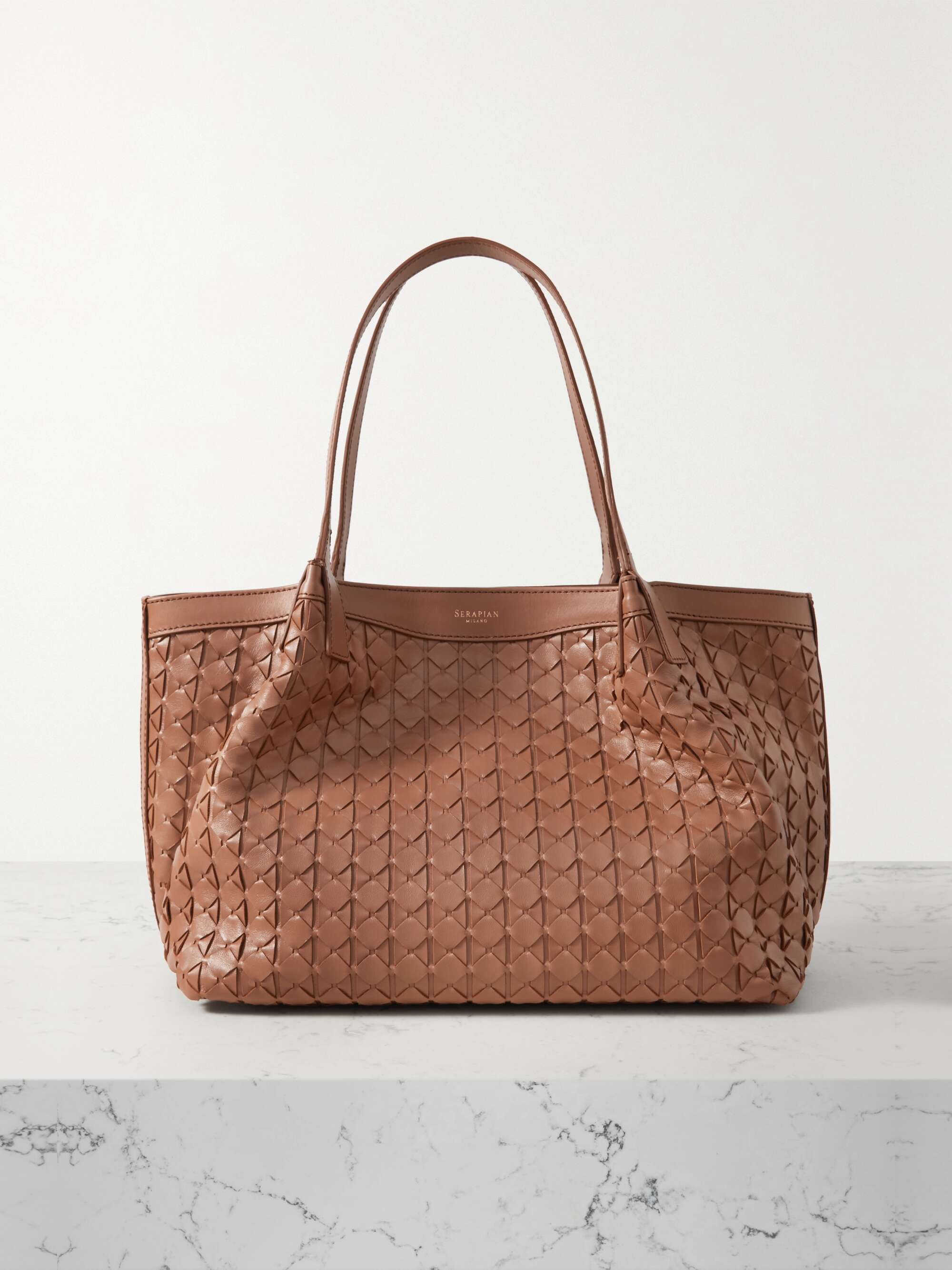 SERAPIAN Secret small woven leather tote | NET-A-PORTER