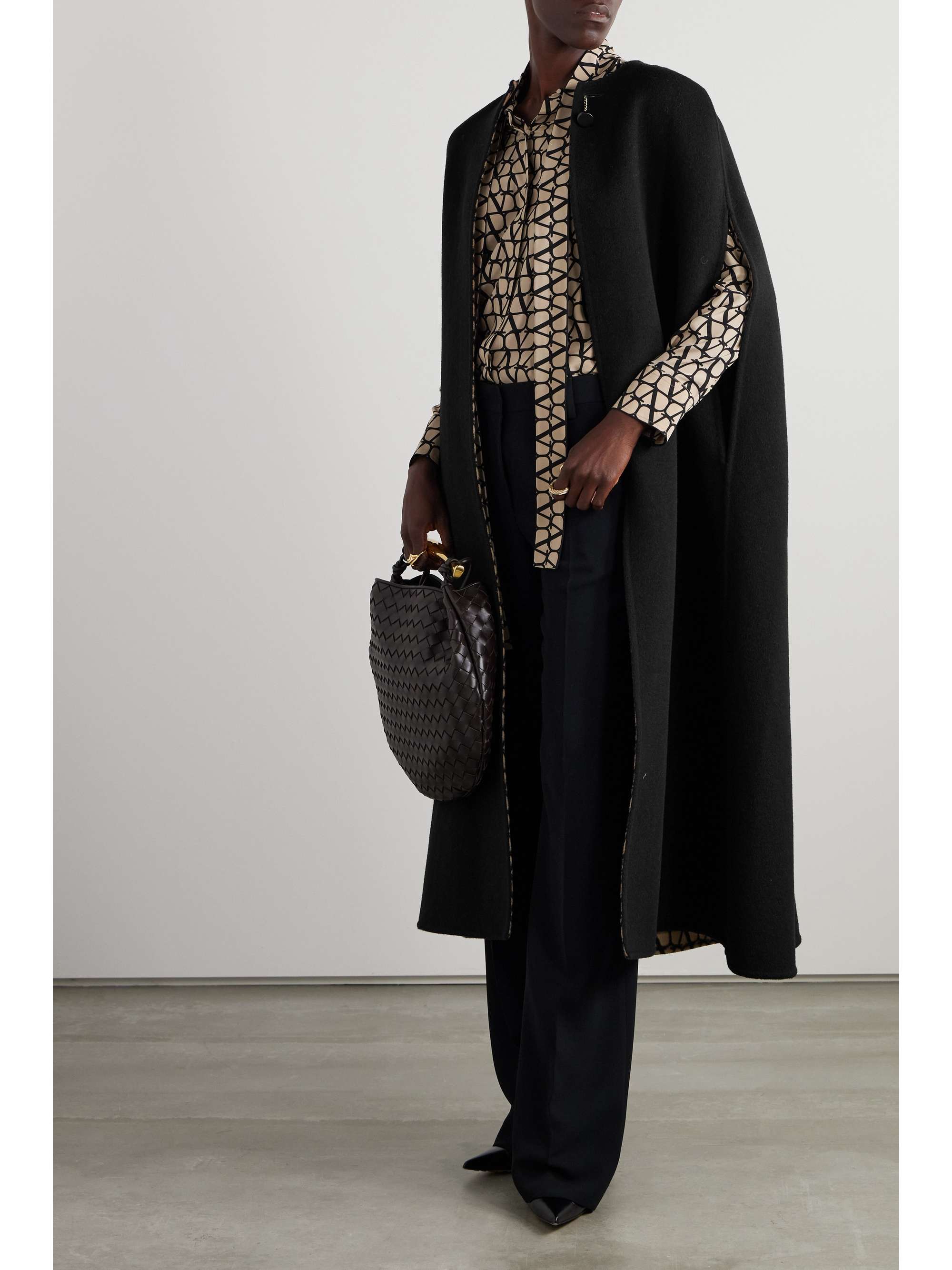 VALENTINO GARAVANI Wool and silk-blend cape | NET-A-PORTER