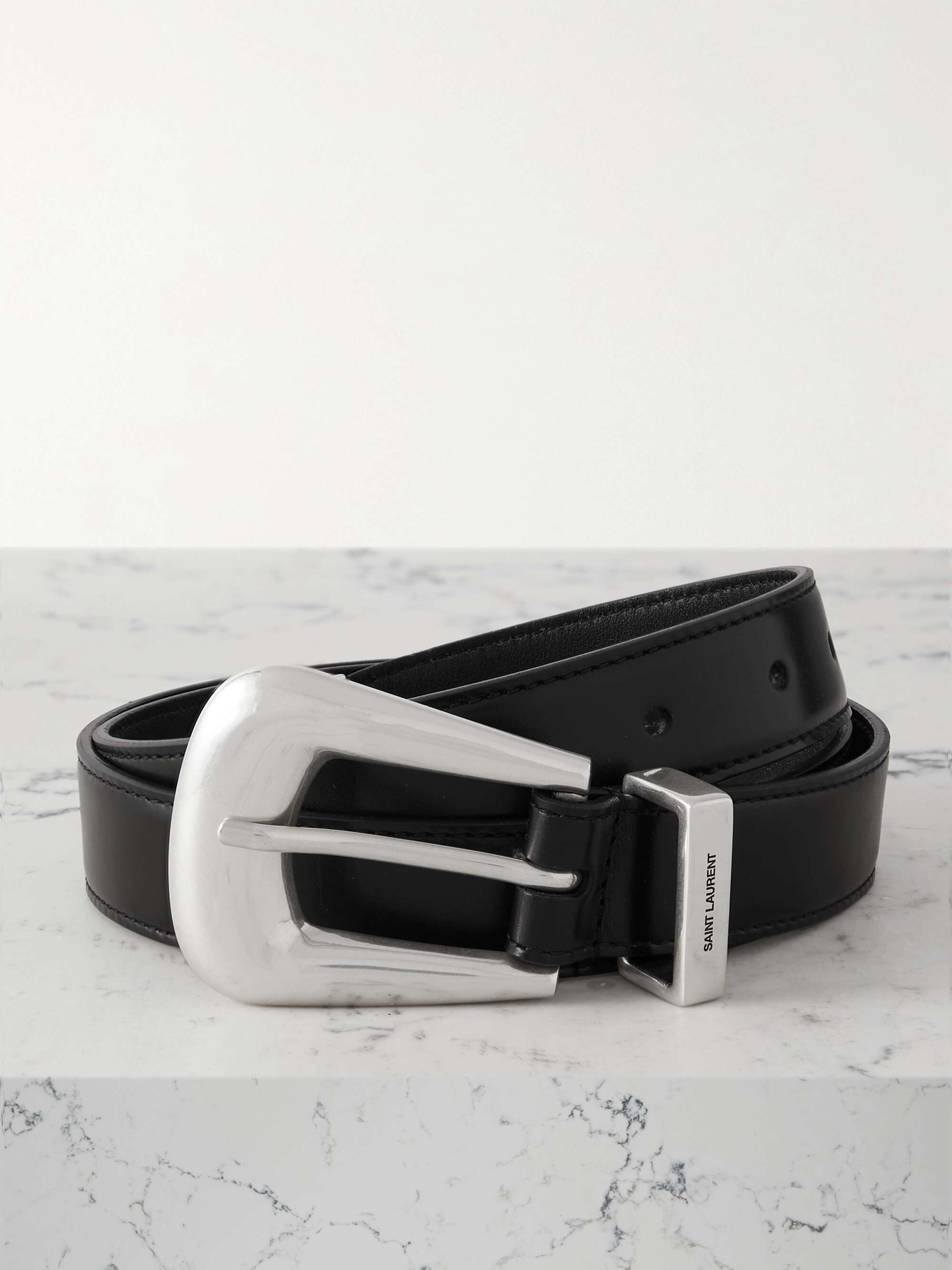SAINT LAURENT Leather belt | NET-A-PORTER