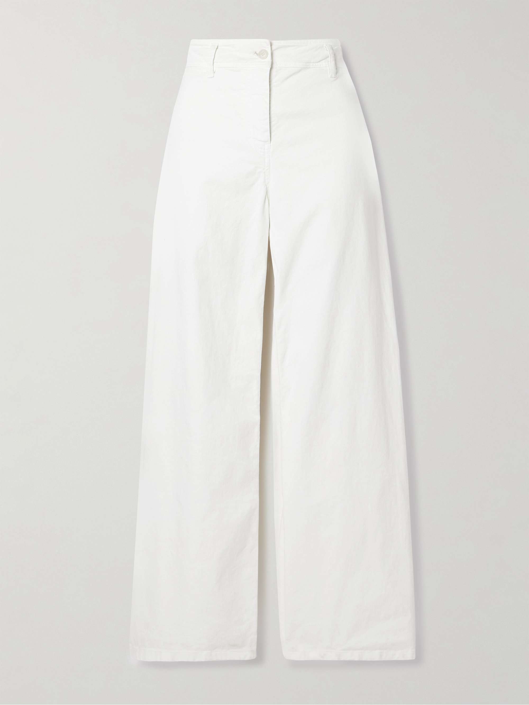 NILI LOTAN Megan cotton-blend twill wide-leg pants | NET-A-PORTER
