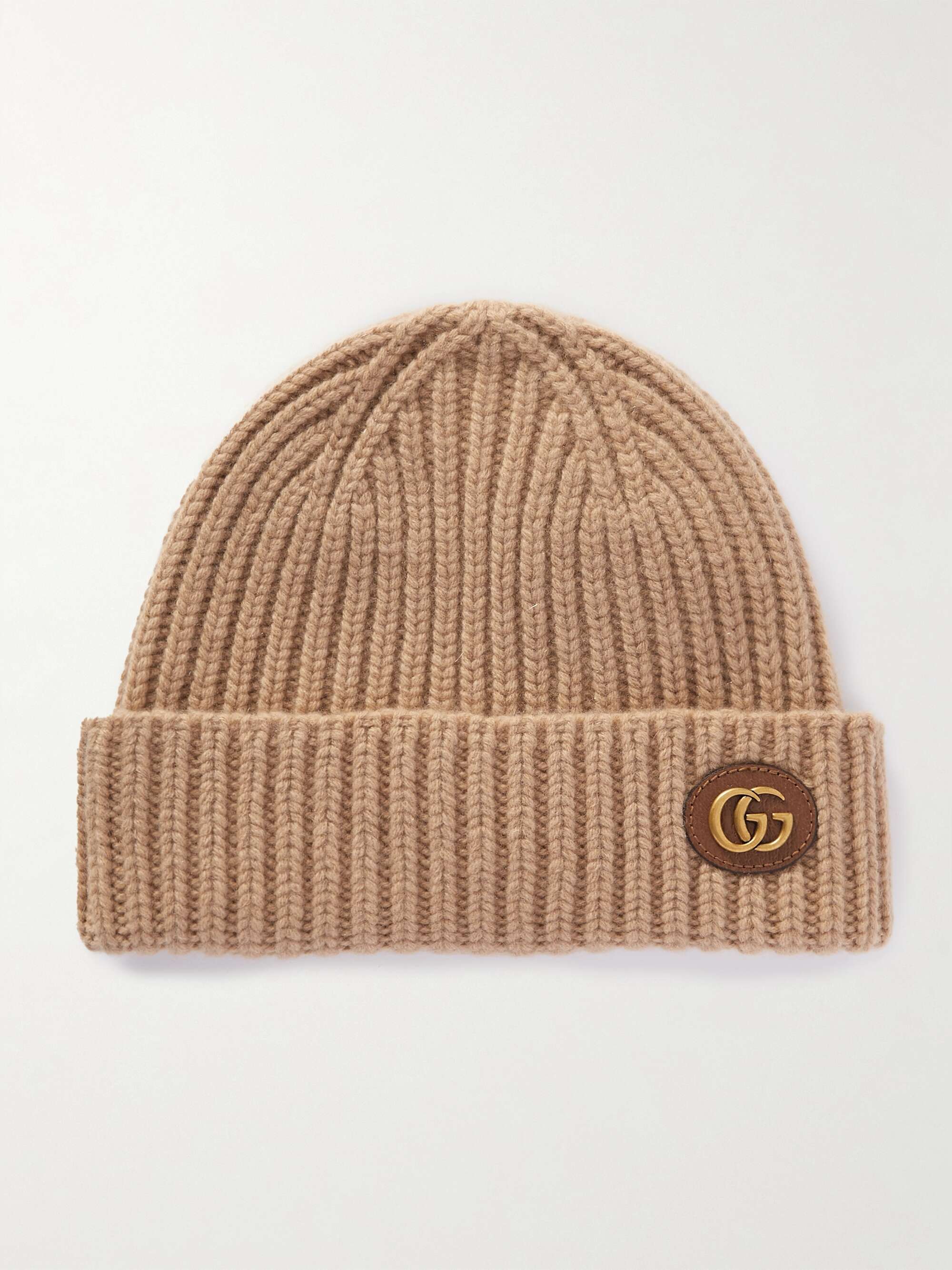 GUCCI Victor appliquéd ribbed wool and cashmere-blend beanie | NET
