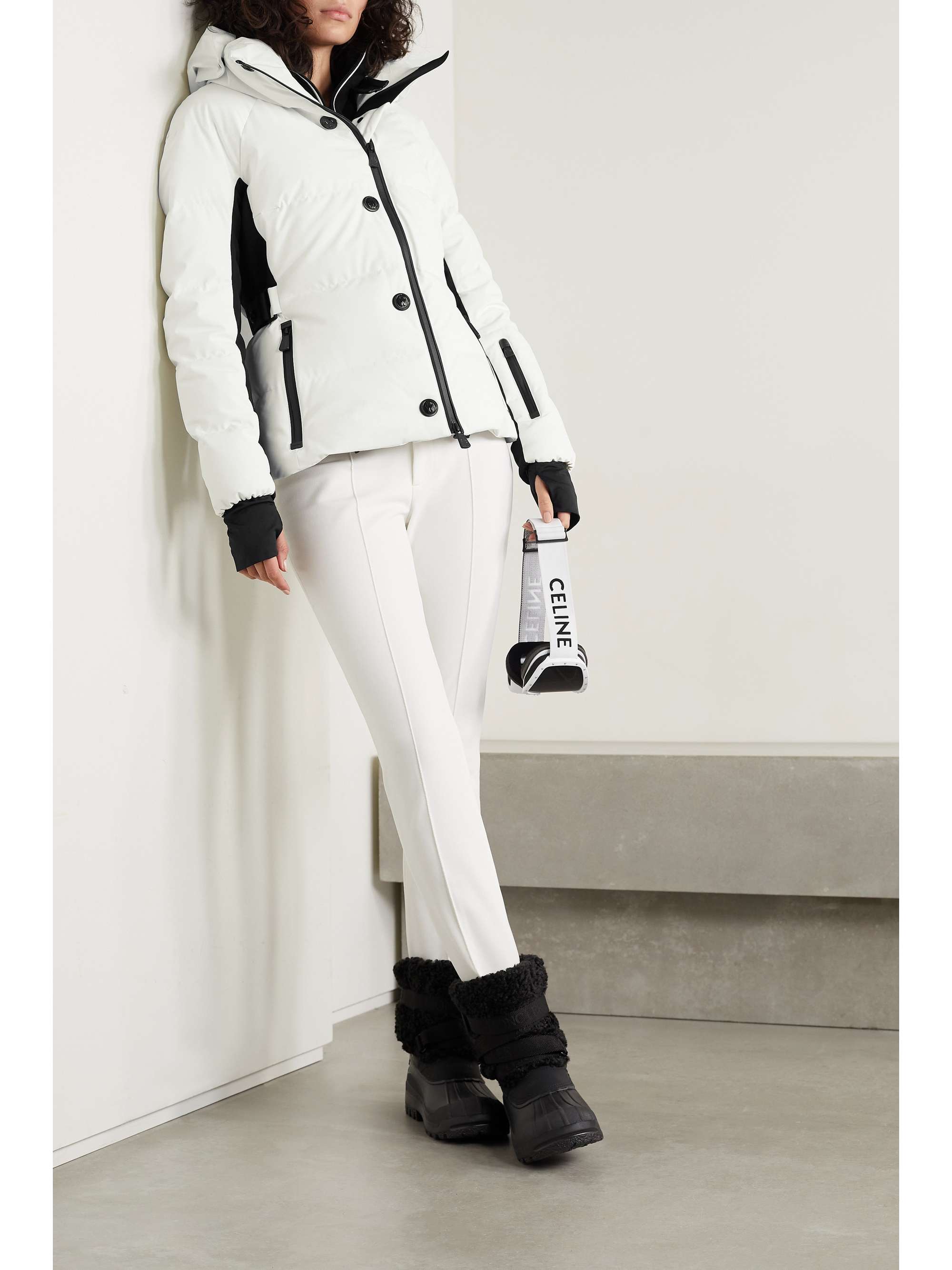 MONCLER GRENOBLE Guyane hooded jersey-trimmed quilted shell down