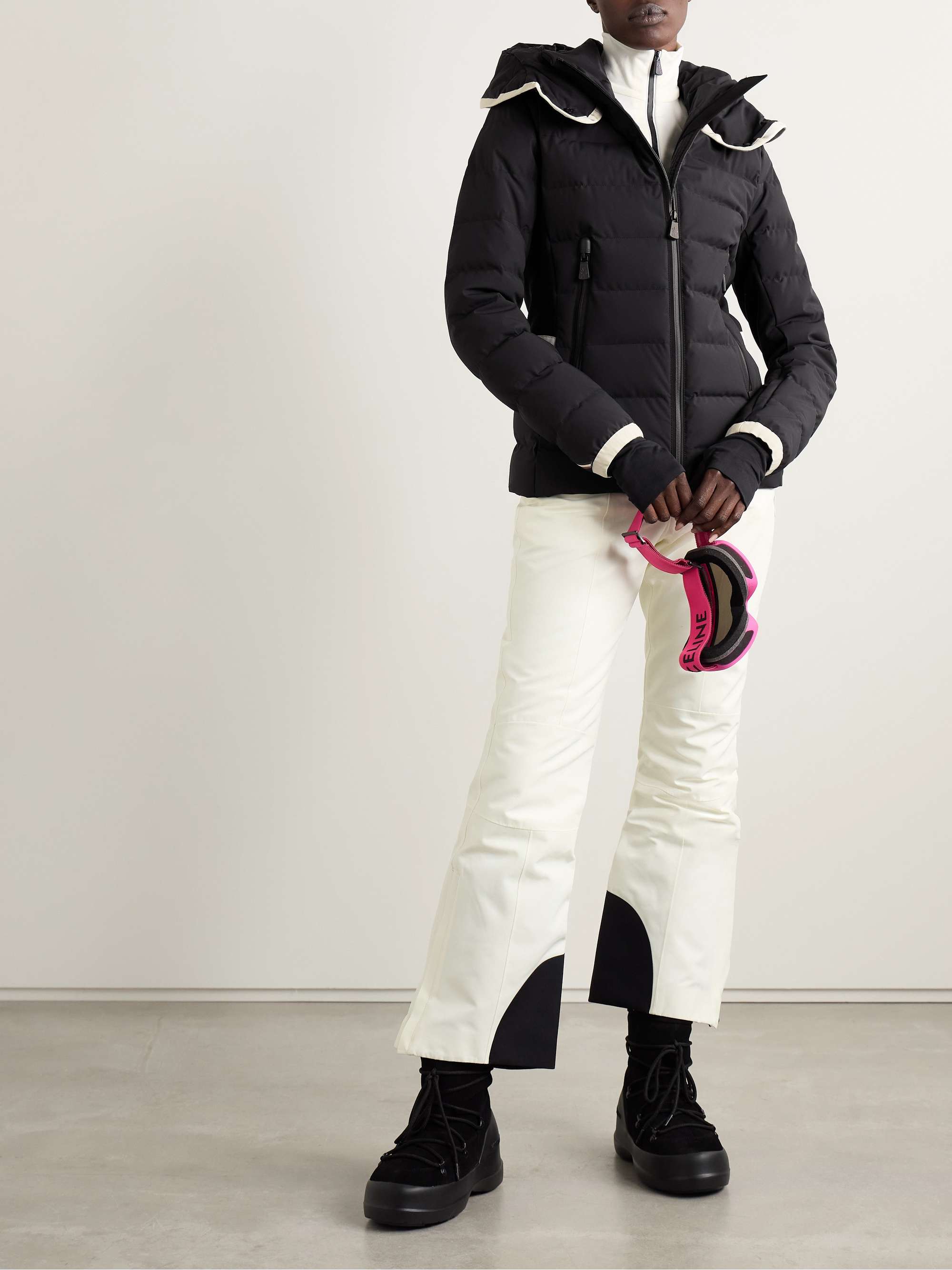 MONCLER GRENOBLE Lamoura hooded grosgrain-trimmed quilted down ski