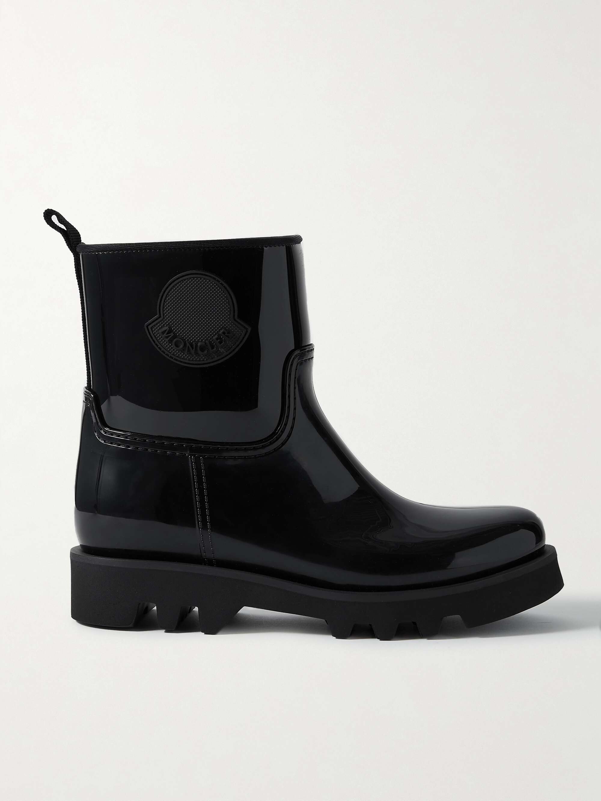MONCLER Ginette logo-appliquéd glossed-rubber rain boots | NET-A