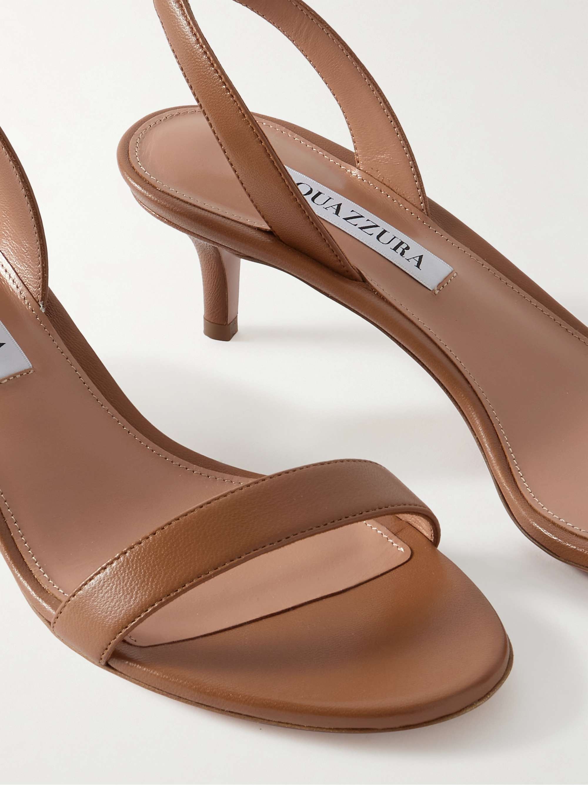 AQUAZZURA So Nude 50 leather slingback sandals | NET-A-PORTER