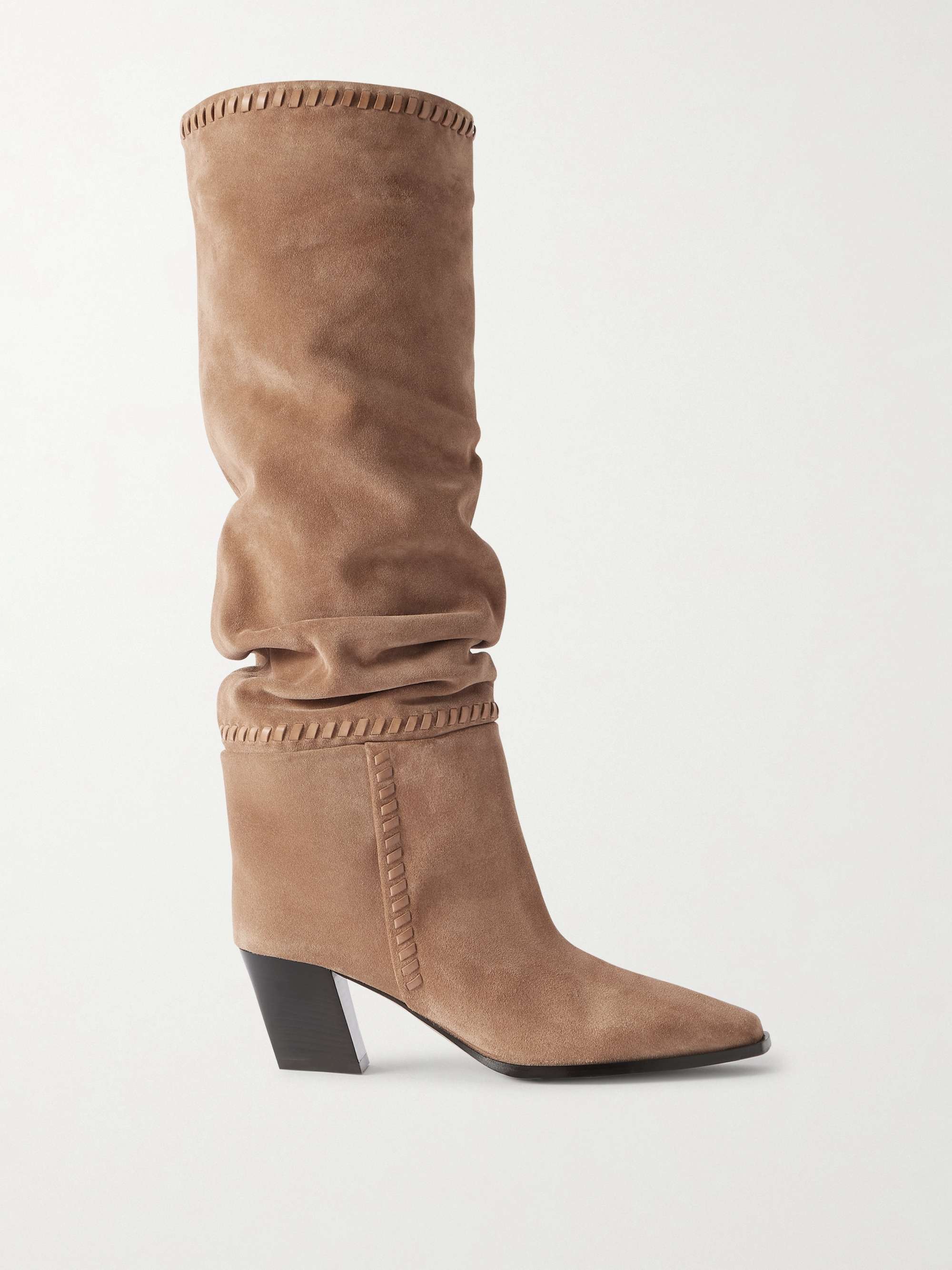 JIMMY CHOO Hart Stitch 60 suede knee boots | NET-A-PORTER