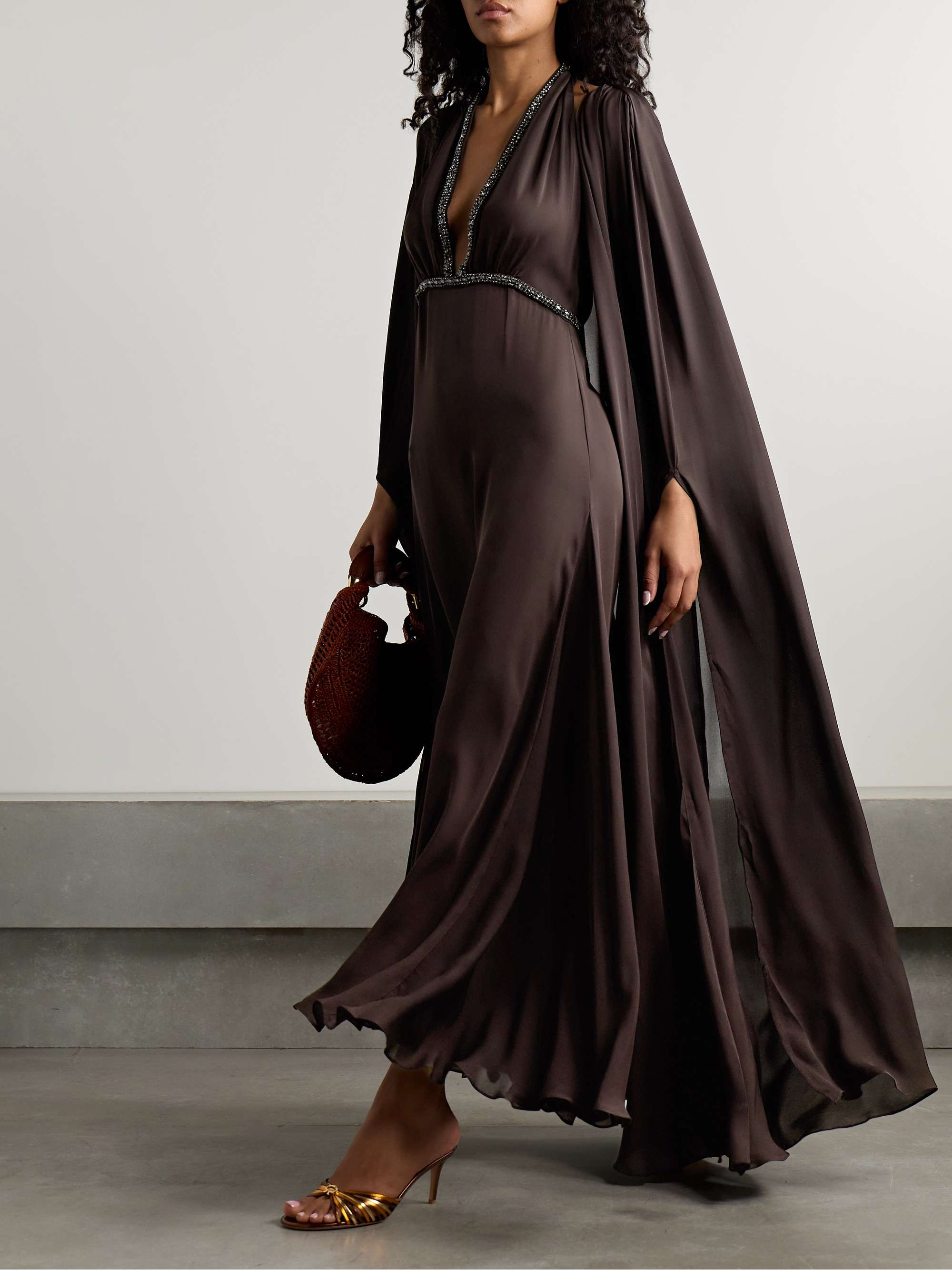 JOHANNA ORTIZ New Destiny silk-georgette cape | NET-A-PORTER
