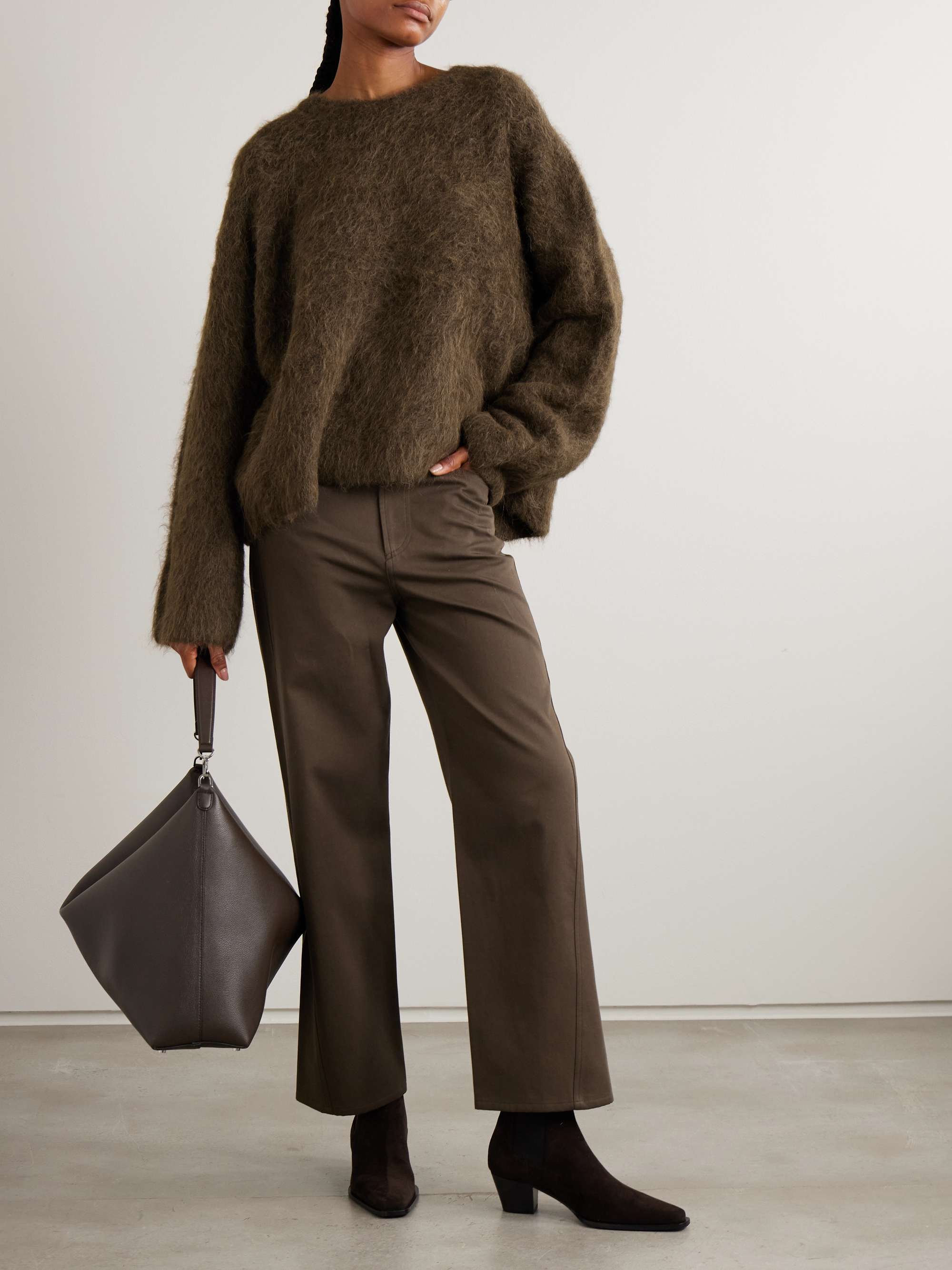 TOTEME Twisted cropped mid-rise straight-leg organic jeans | NET-A