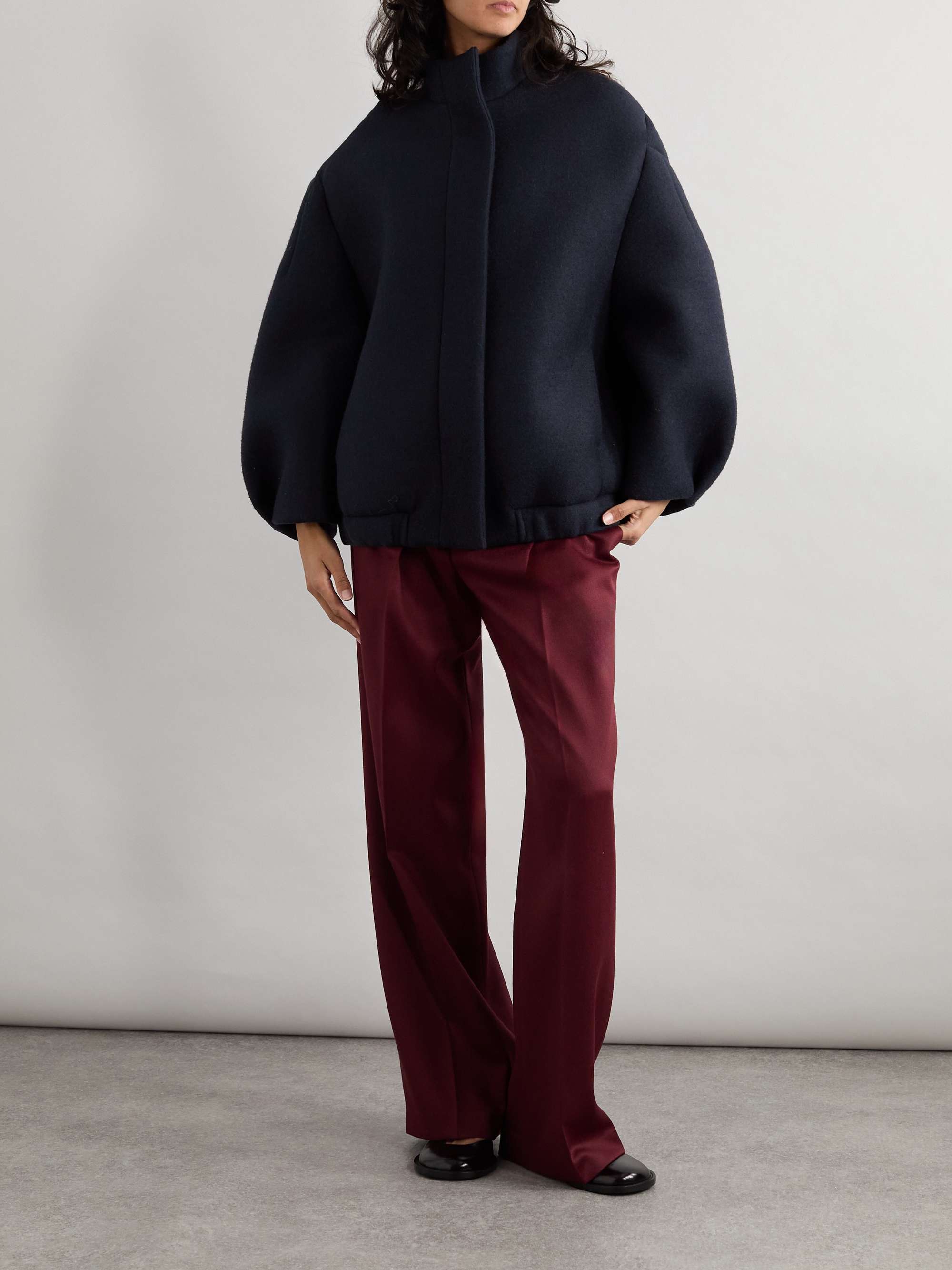 DRIES VAN NOTEN Oversized felt bomber jacket | NET-A-PORTER