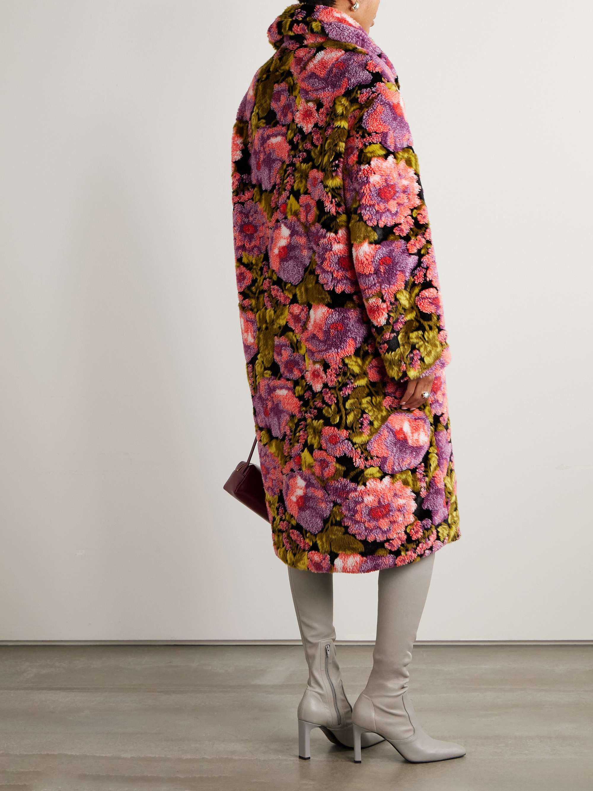 DRIES VAN NOTEN Floral-print fleece coat | NET-A-PORTER