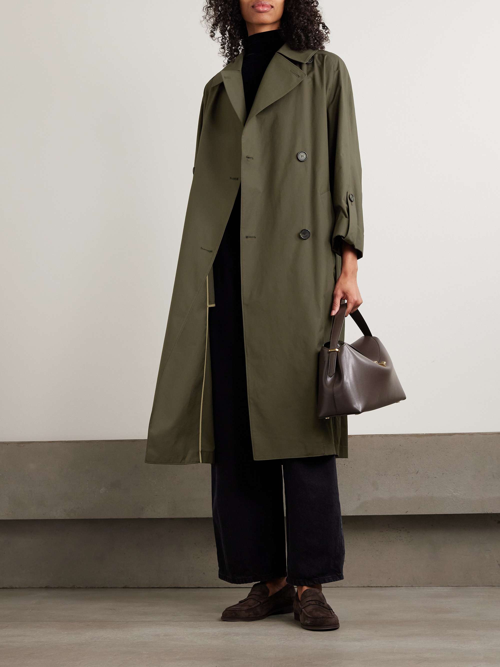 MAX MARA MtCarte double-breasted cotton-blend gabardine trench