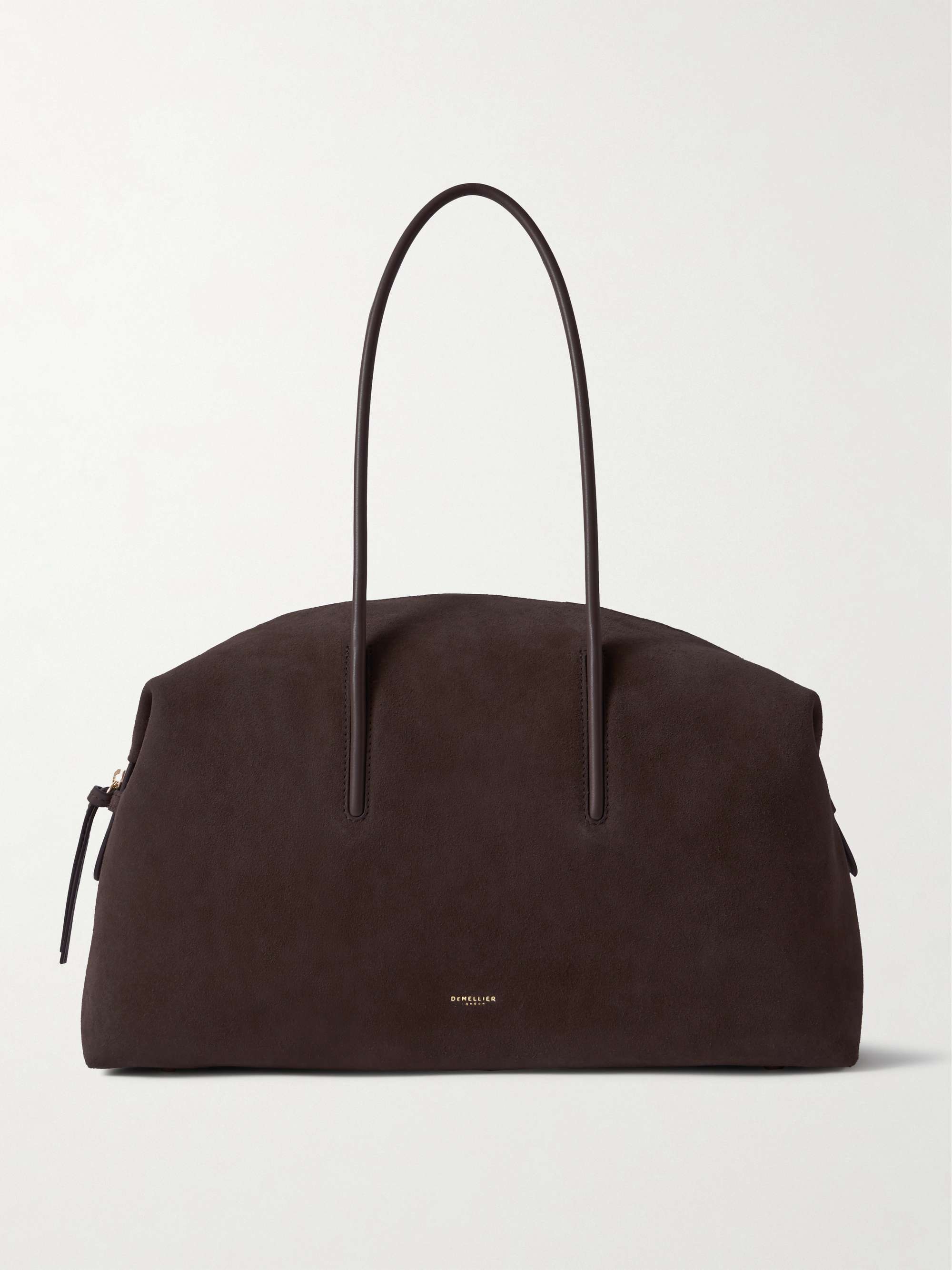 DEMELLIER The Stockholm leather-trimmed suede tote bag | NET-A-PORTER