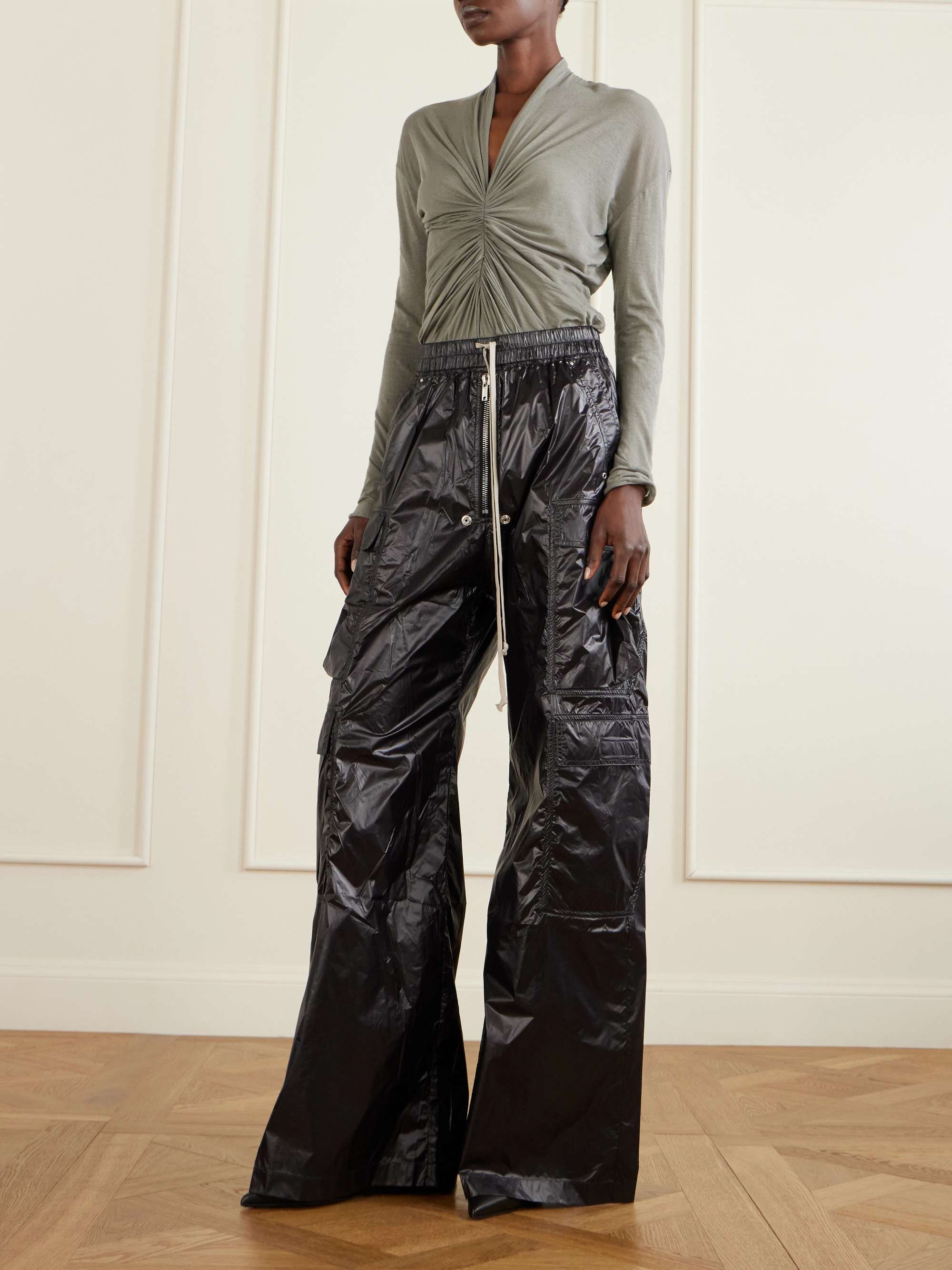 RICK OWENS Jumbo Belas shell wide-leg cargo pants | NET-A-PORTER