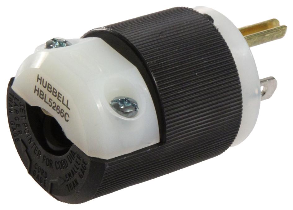 HBL5266C HUBBELL WIRING DEVICES, Power Entry Connector, 2P3W