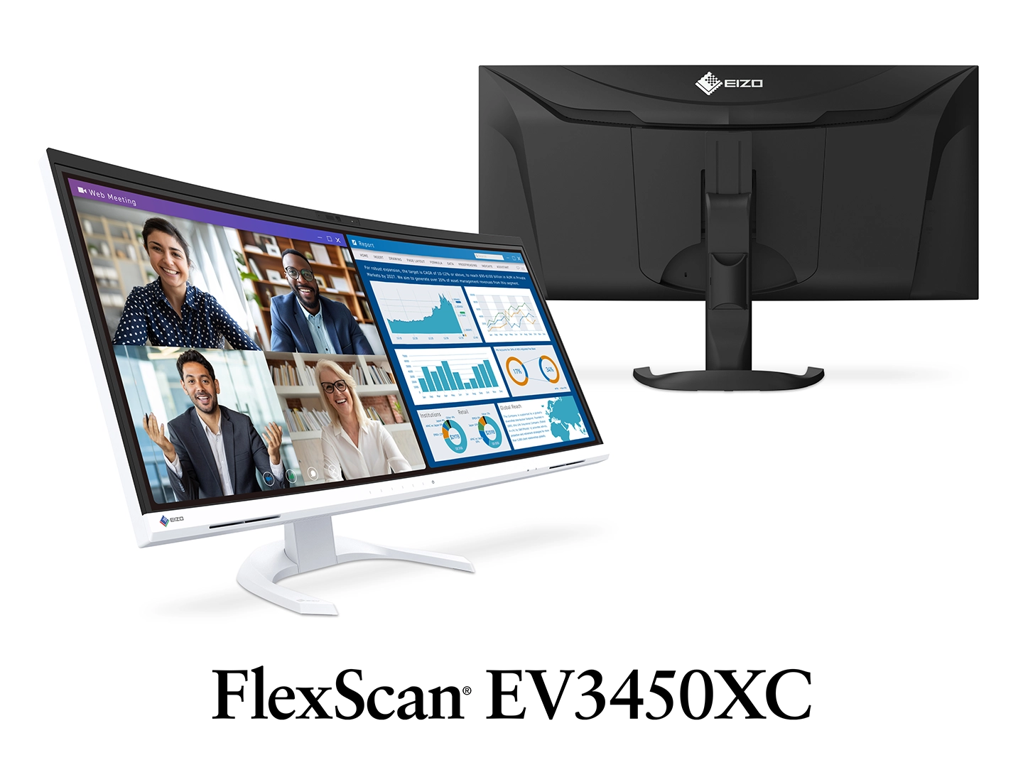 EIZO／EIZO初のWebカメラとマイクを内蔵した34.1型ウルトラワイド曲面