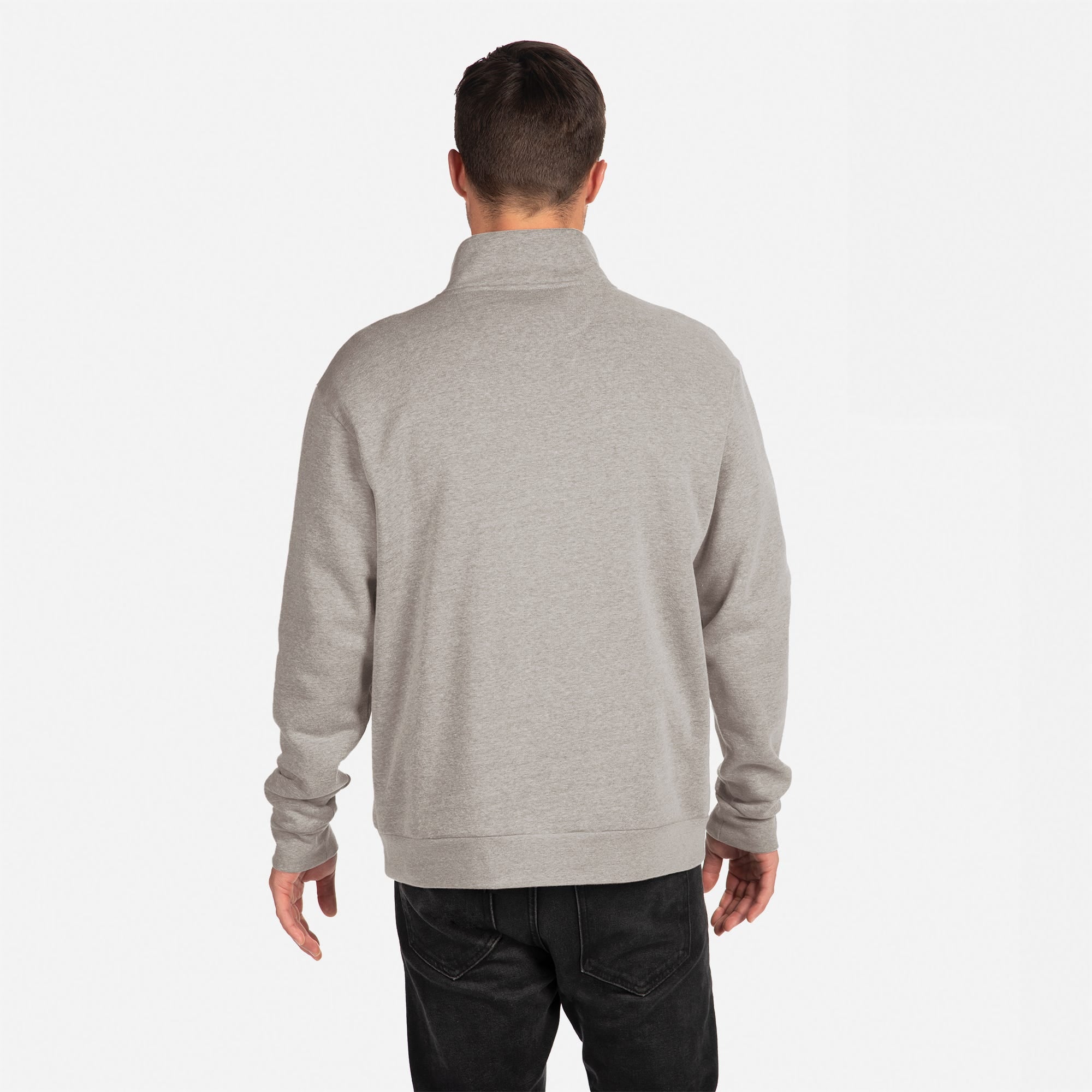 9643 Fleece Quarter Zip - Heather Gray | Next Level Apparel
