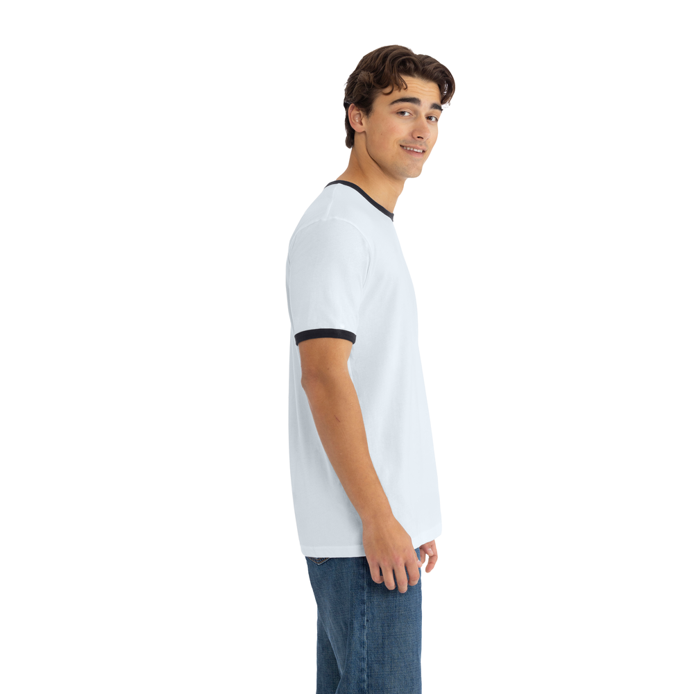Cotton Ringer Tee - White/Black | 3604 | Next Level Apparel