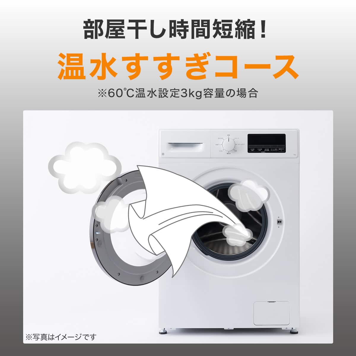 6kgスリムドラム式洗濯機 (乾燥なし)(ND60UL1 ホワイト)(リサイクル