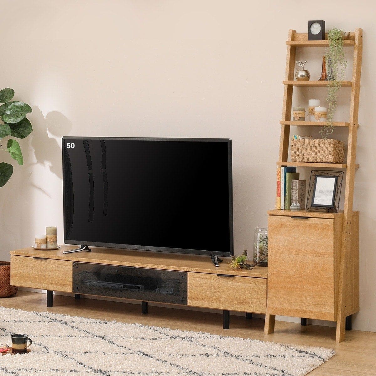 テレビ台(ローボードエトナセット170LB/サイドボードラック40SB LBR