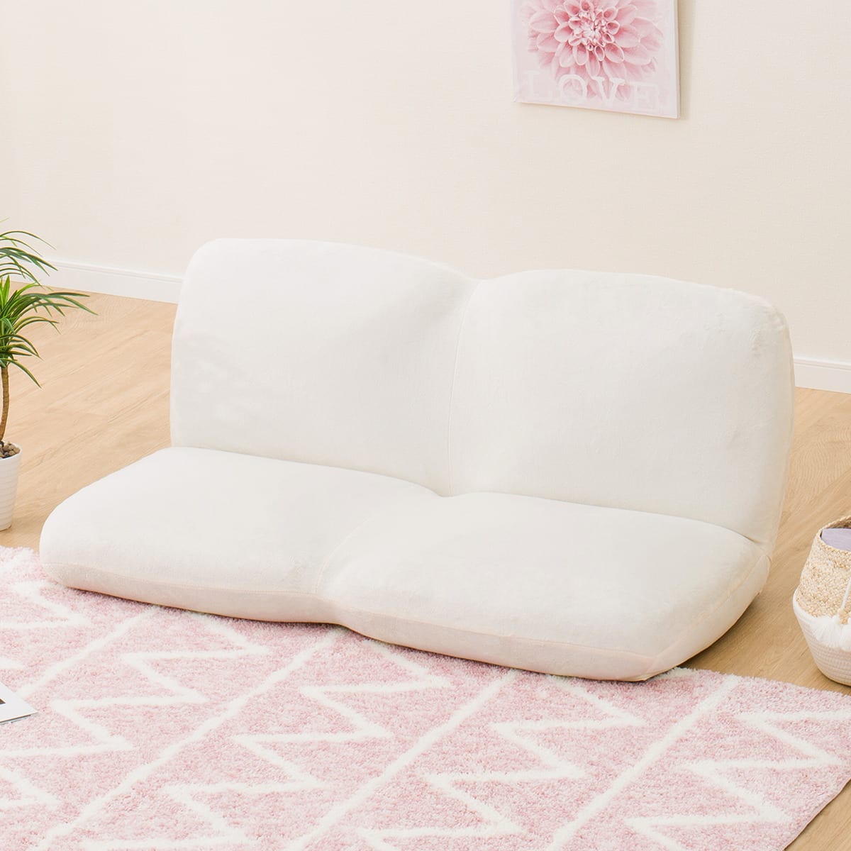 ローソファ ふっくらパン シュガー (WH) | ニトリネット【公式】 家具