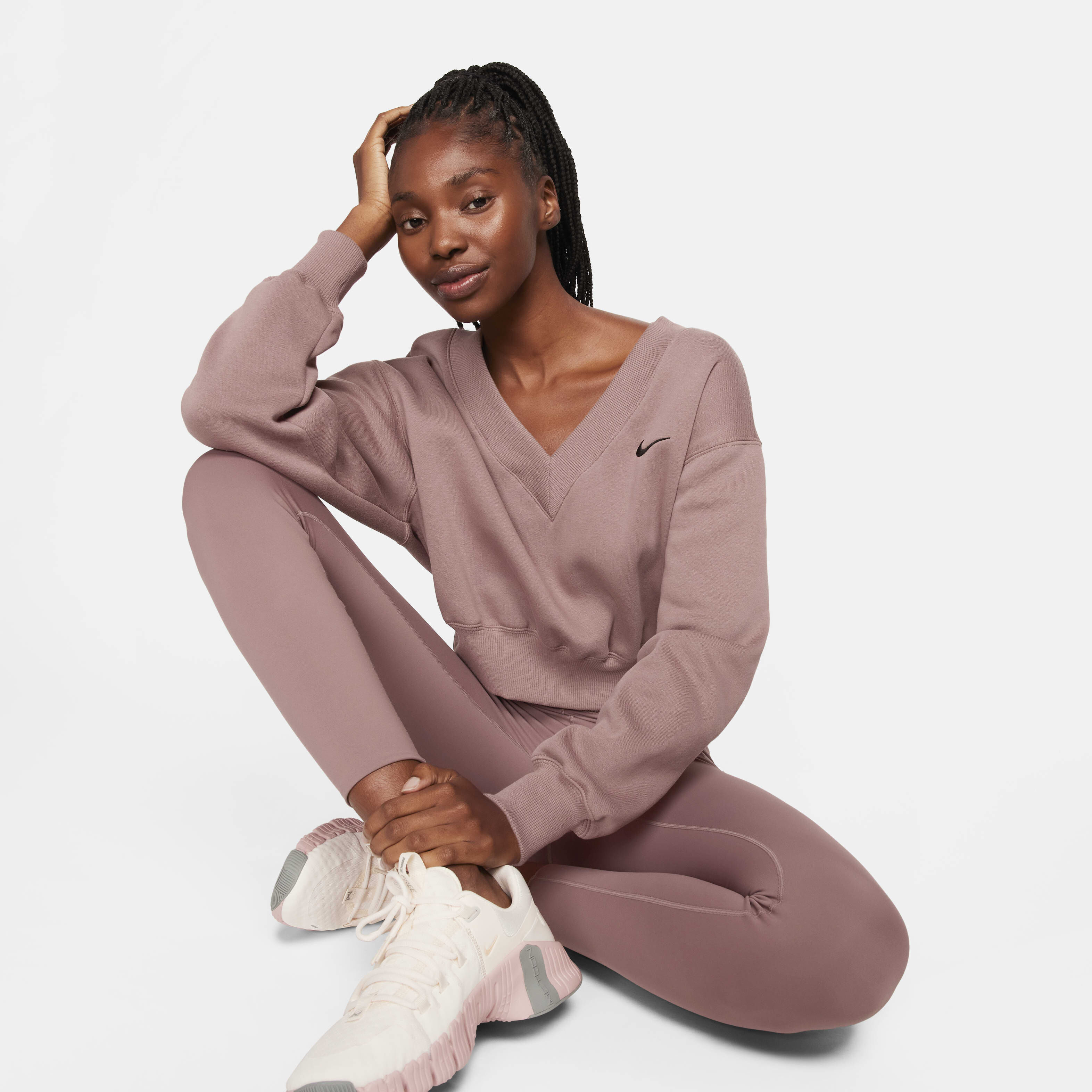 Buy Nike Sportswear Phoenix Fleece Women's Cropped V-Neck Top