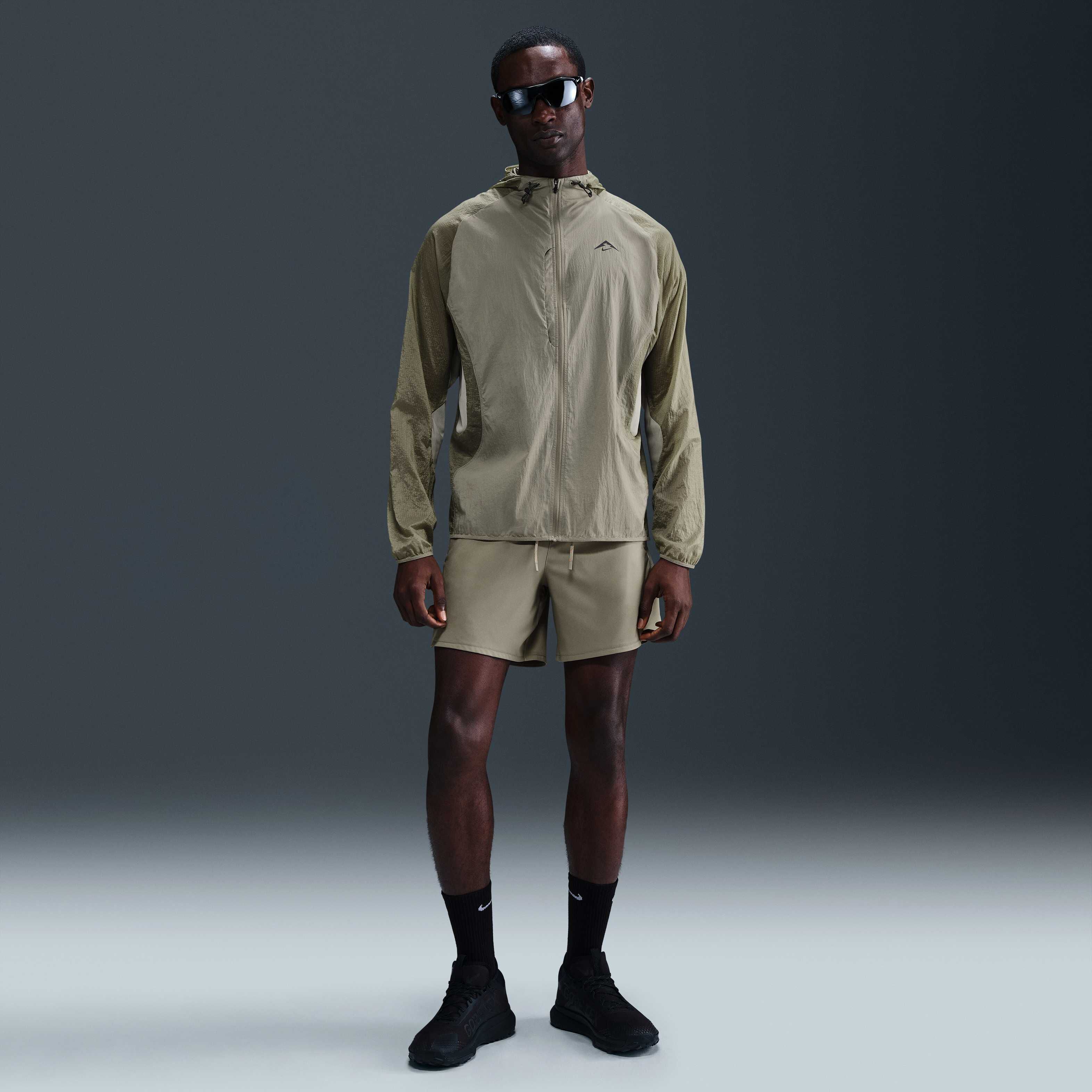 Buy Nike Trail Aireez Men's Running Jacket - Light Army/Jade