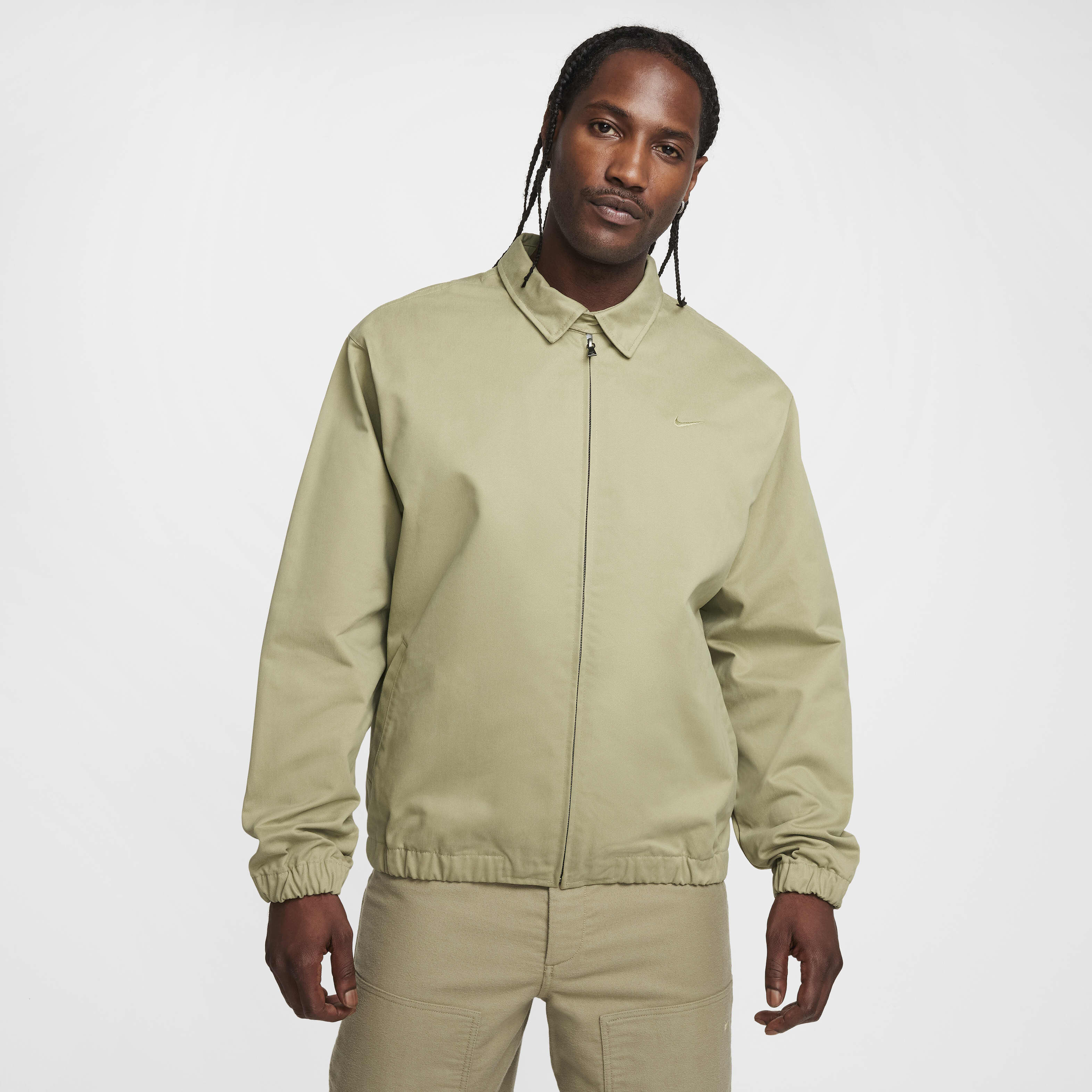 Buy Nike Life Men's Woven Harrington Jacket - Neutral Olive