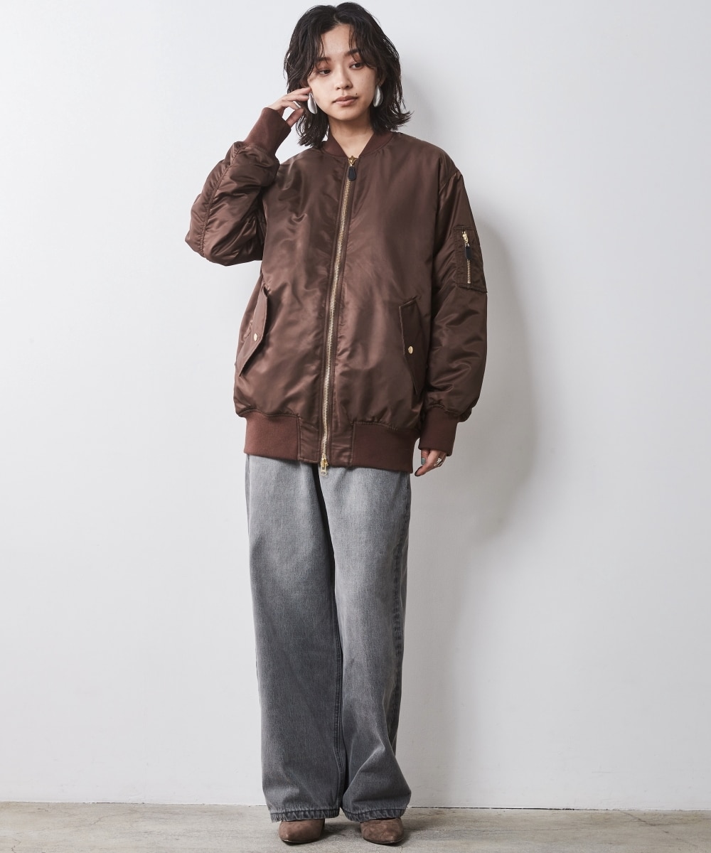 MA‐1ロングブルゾン＜大きいサイズ有＞シックスタイル 通販【ニッセン】