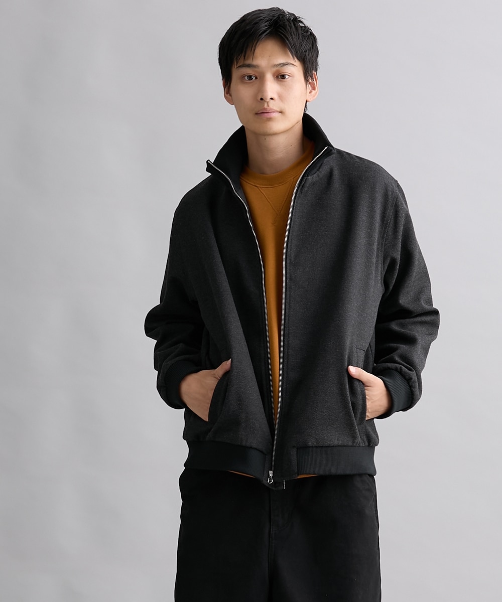 セットアップ可能】ツイード オーバーサイズ スタンドリブブルゾン