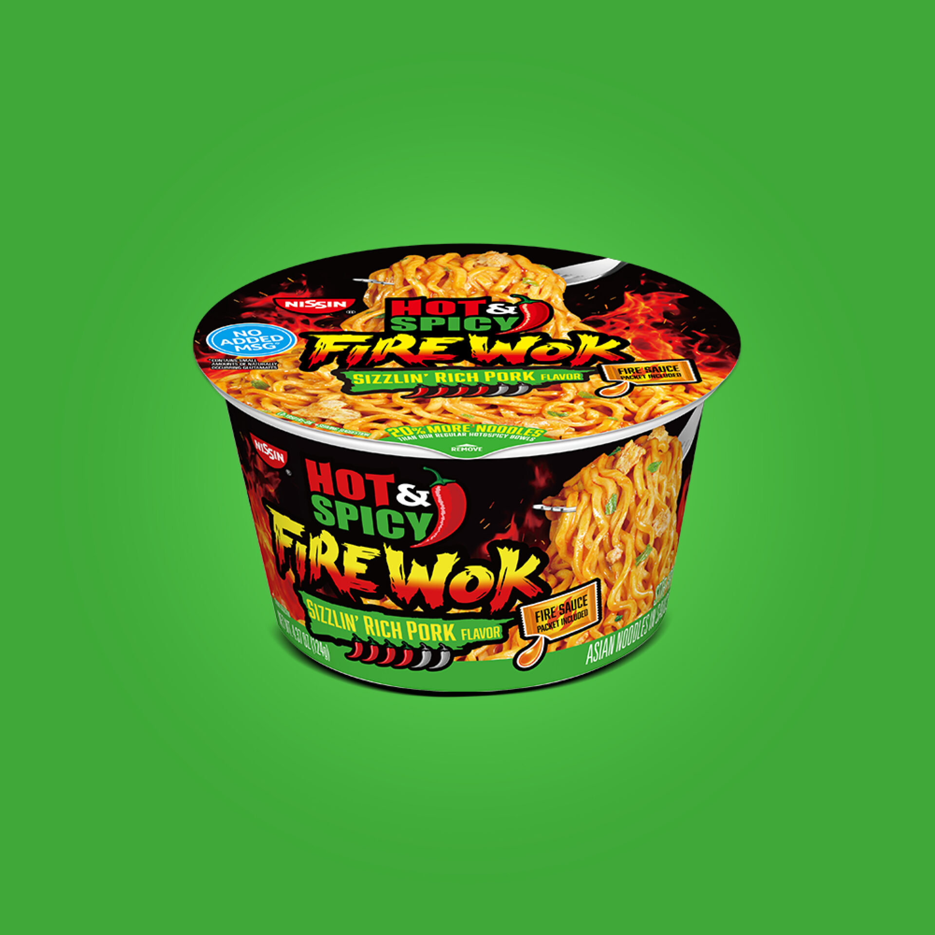 Hot & Spicy Fire Wok Sizzlin' Rich Pork - Nissin Food