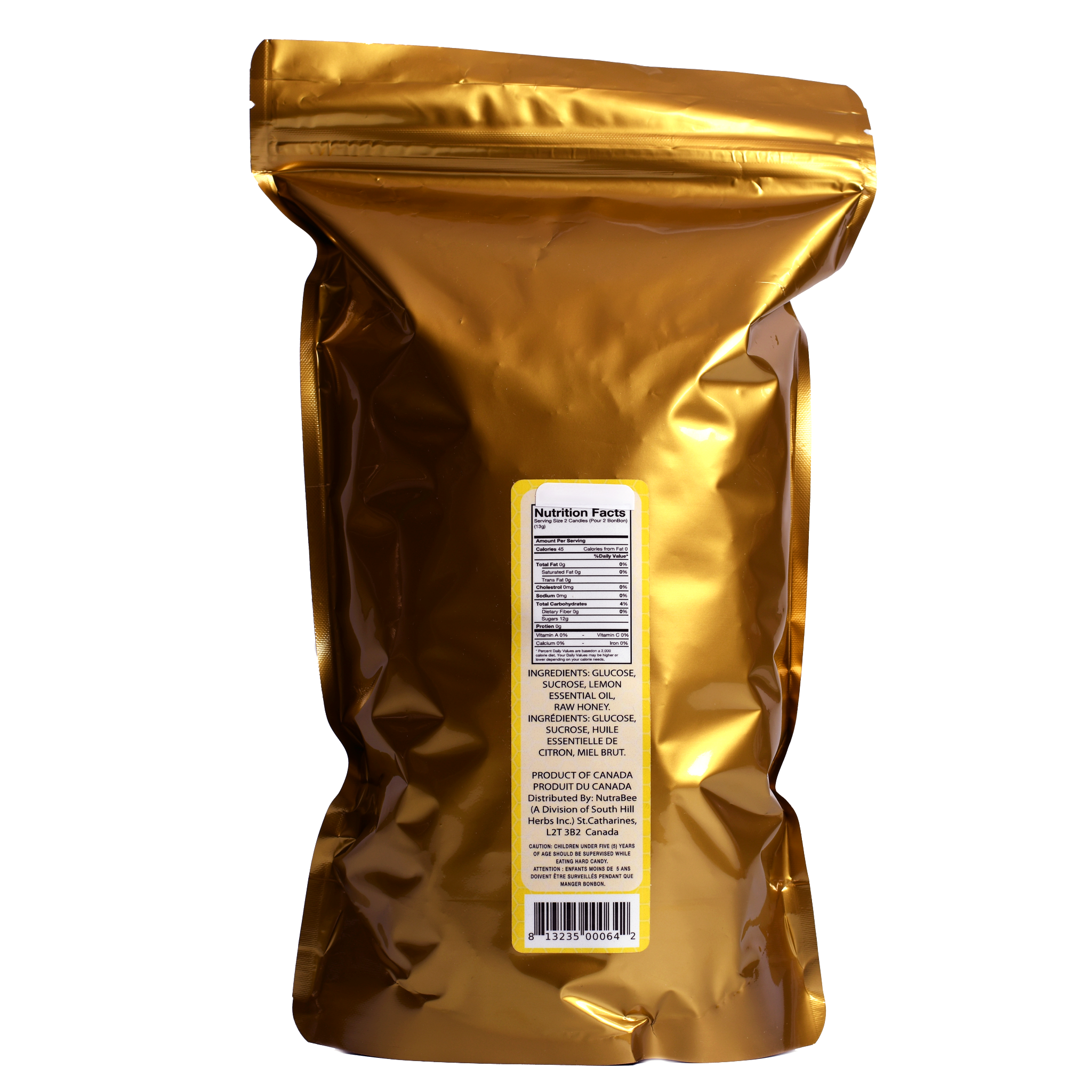 Honey Lemon Drop Candy (100-Piece Bag) | Soothing Honey Candy