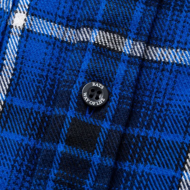 COTTON FLANNEL BLUE CHECK SHIRT チェックネルシャツ-ラッツ 通販