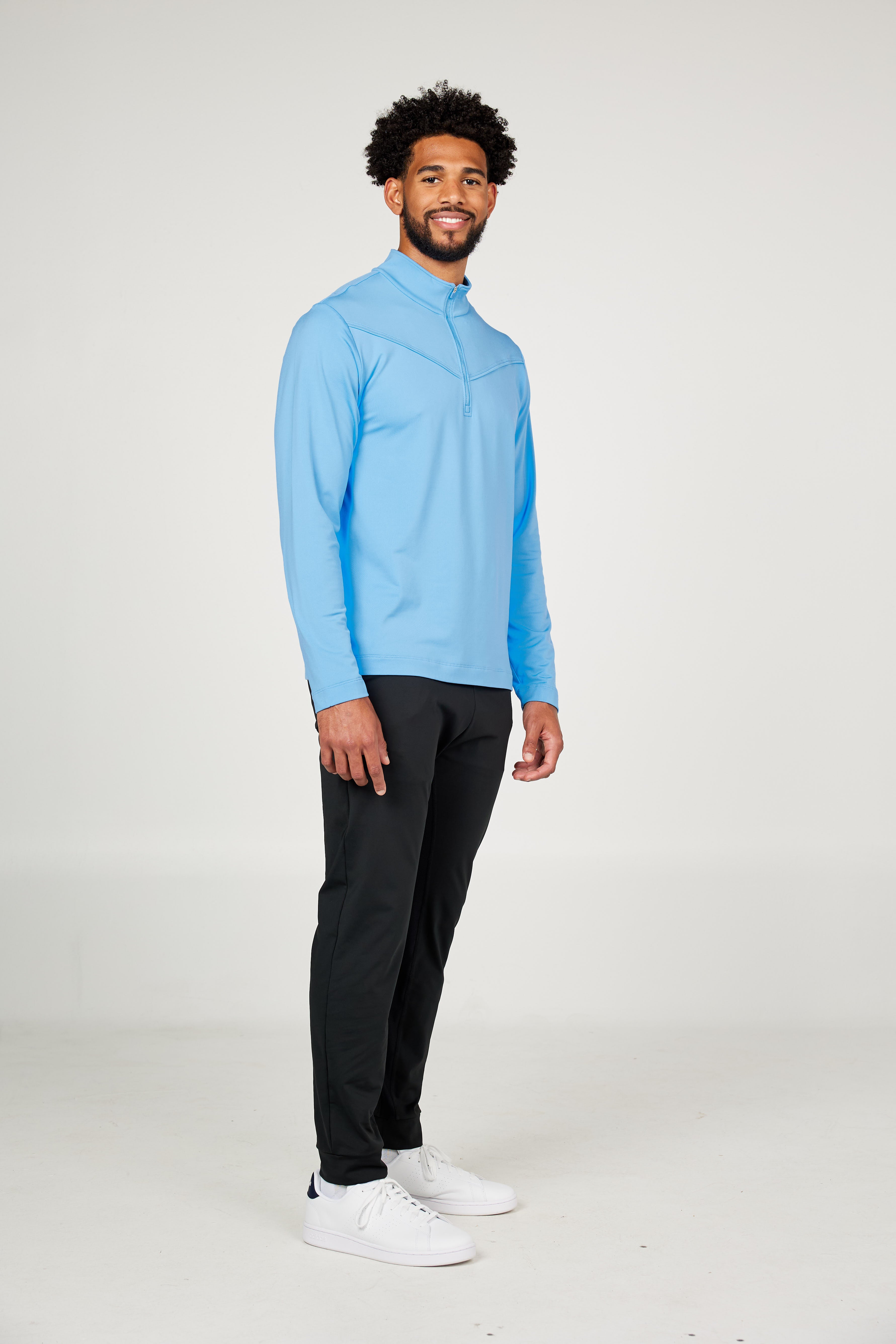 Men's Quarter Zip Tennis Long Sleeves Top by Sofibella